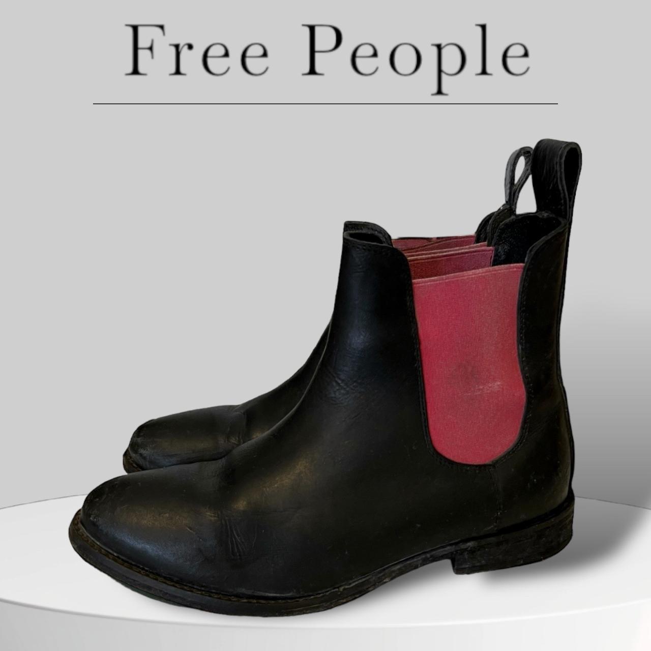 Free People x Farylrobin store Mountain Peak Leather Chelsea Boot Janice Black 7