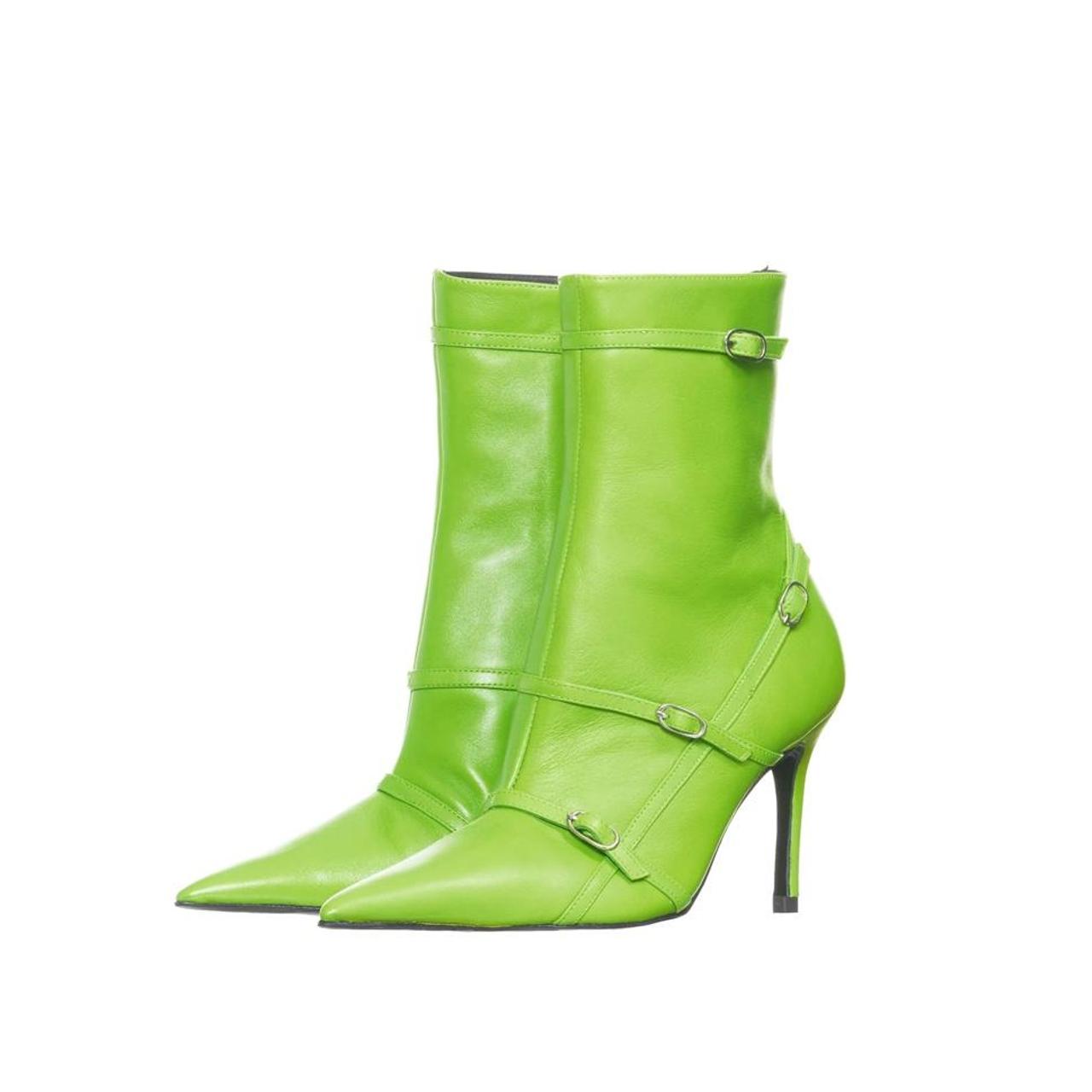 Abra green boots Pointed toe, stiletto style,... Depop