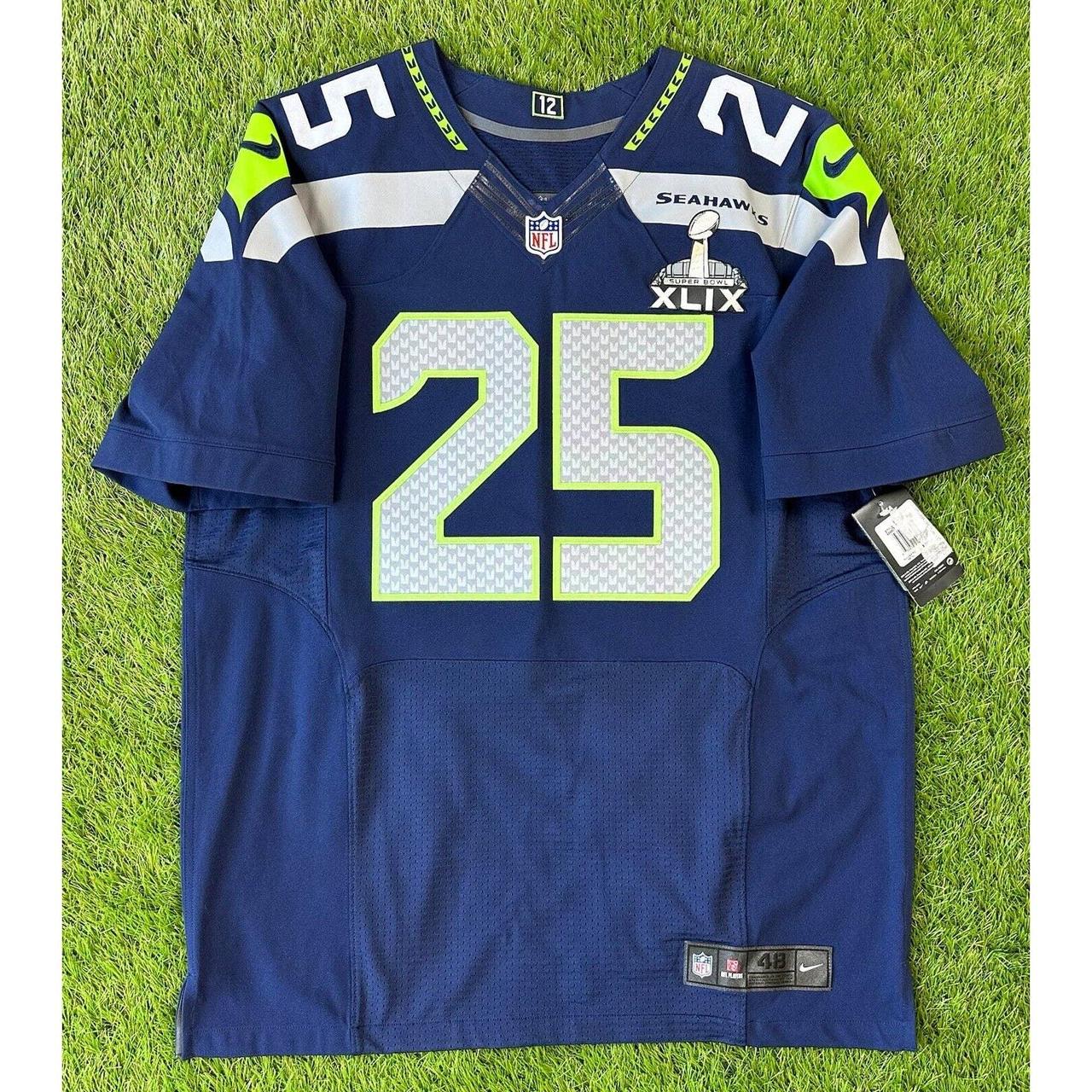 Seattle Seahawks Richard Sherman #25 NFL Football Jersey Stitched Mens Med  - 40