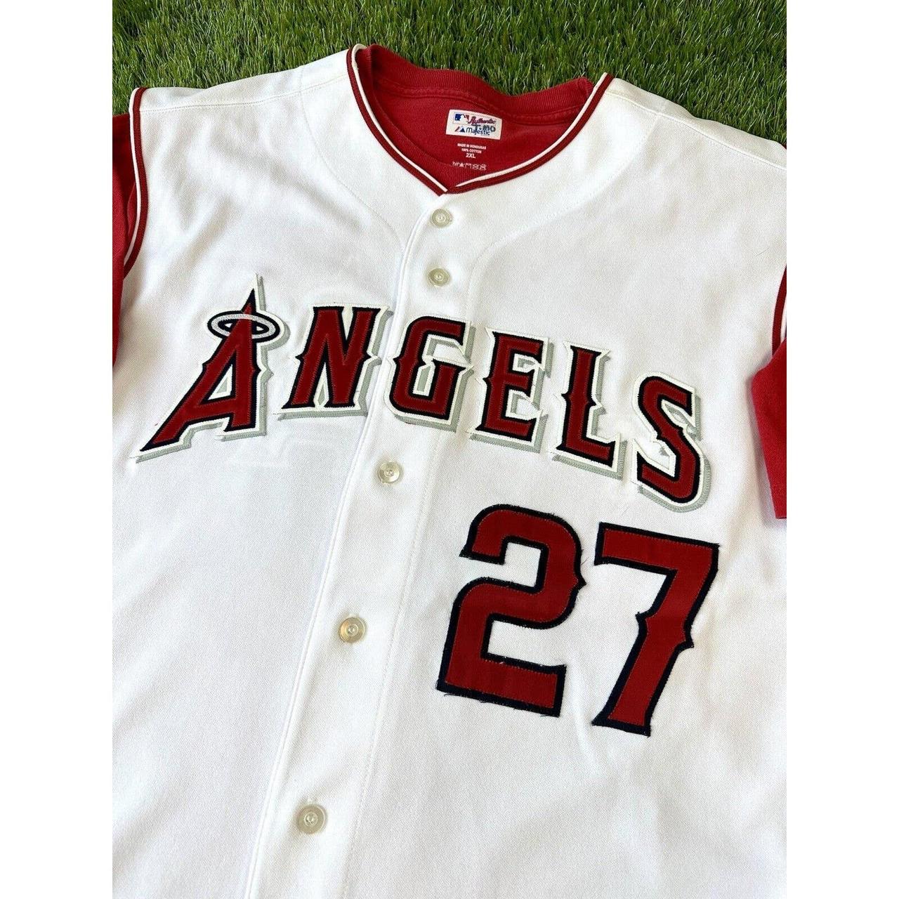 VLADIMIR GUERRERO  Anaheim Angels 2004 Home Majestic Throwback Baseball  Jersey