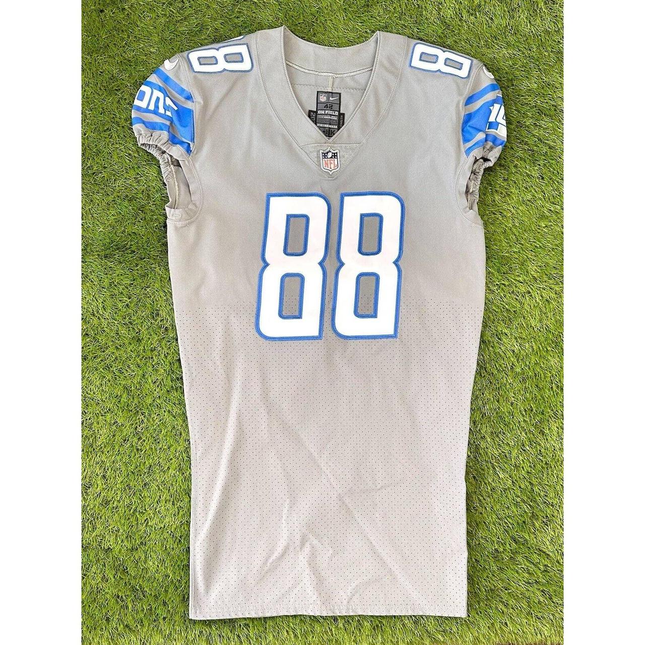 Men's Nike T.j. Hockenson Silver Detroit Lions Game Jersey