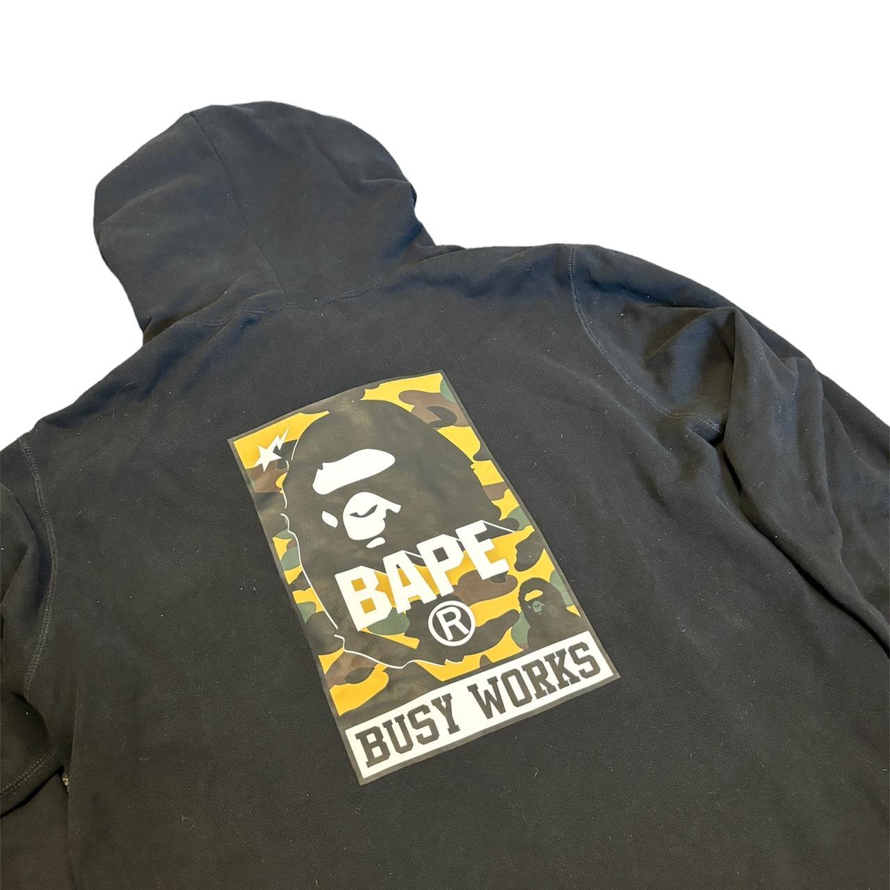 BAPE Busy Works Hoodie Black with White and Camo