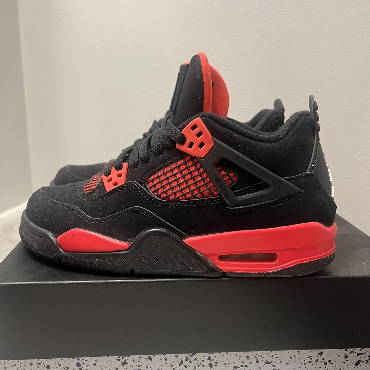 Jordan Women's Black And Red Trainers | Depop