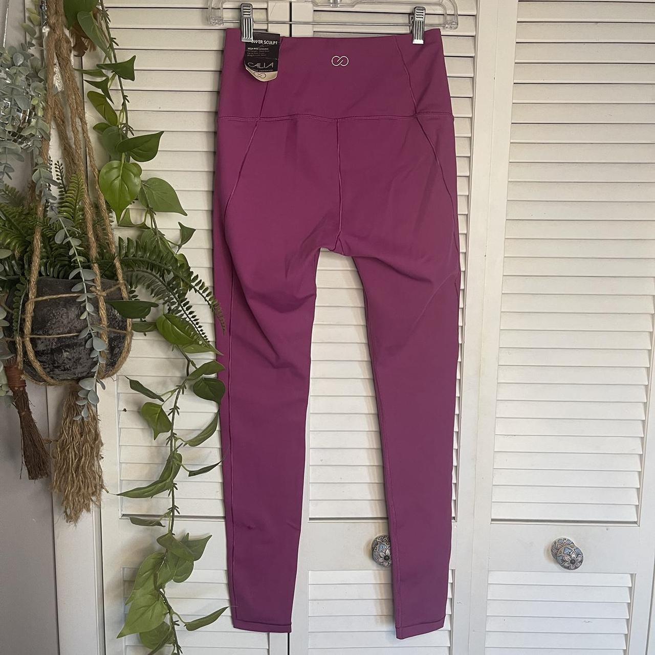Calia by Carrie Underwood Solid Purple Leggings Size M - 59% off
