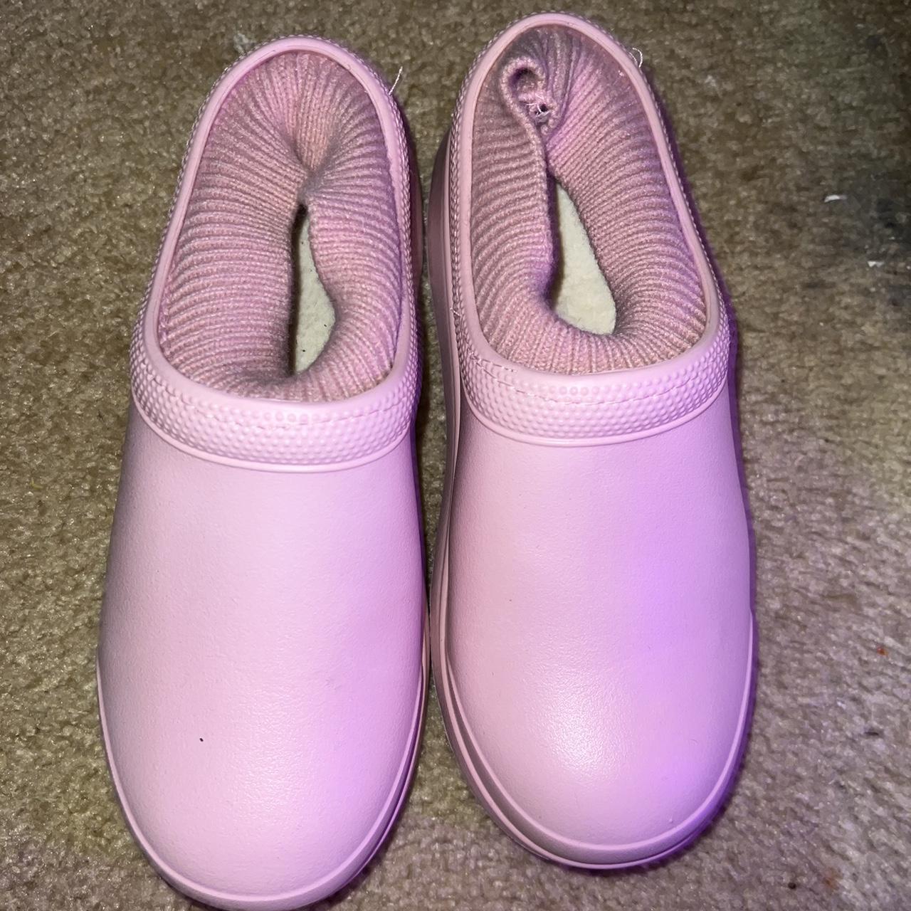 Light pink shoes with sock lookalike feature... - Depop