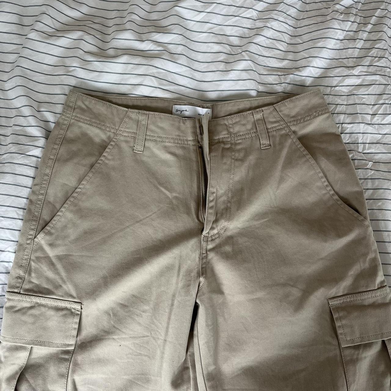 supre cargo pants beige Never worn brand new Size 8 Depop
