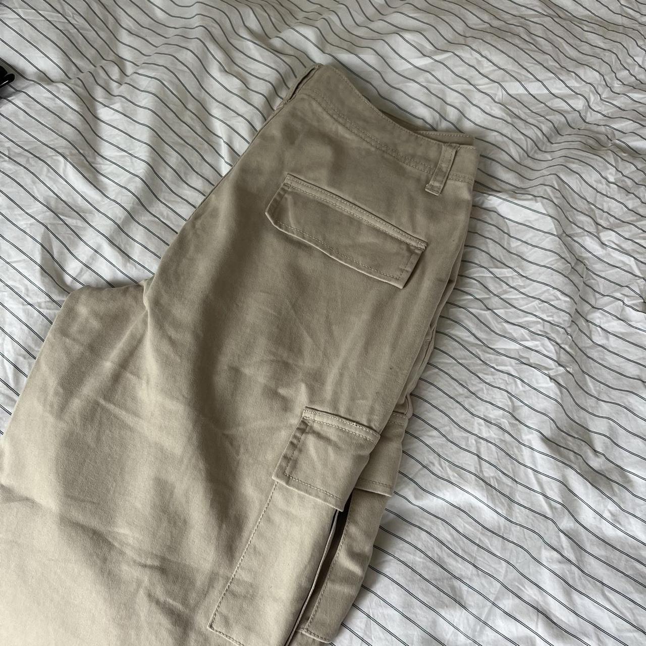 supre cargo pants beige Never worn brand new Size 8 Depop