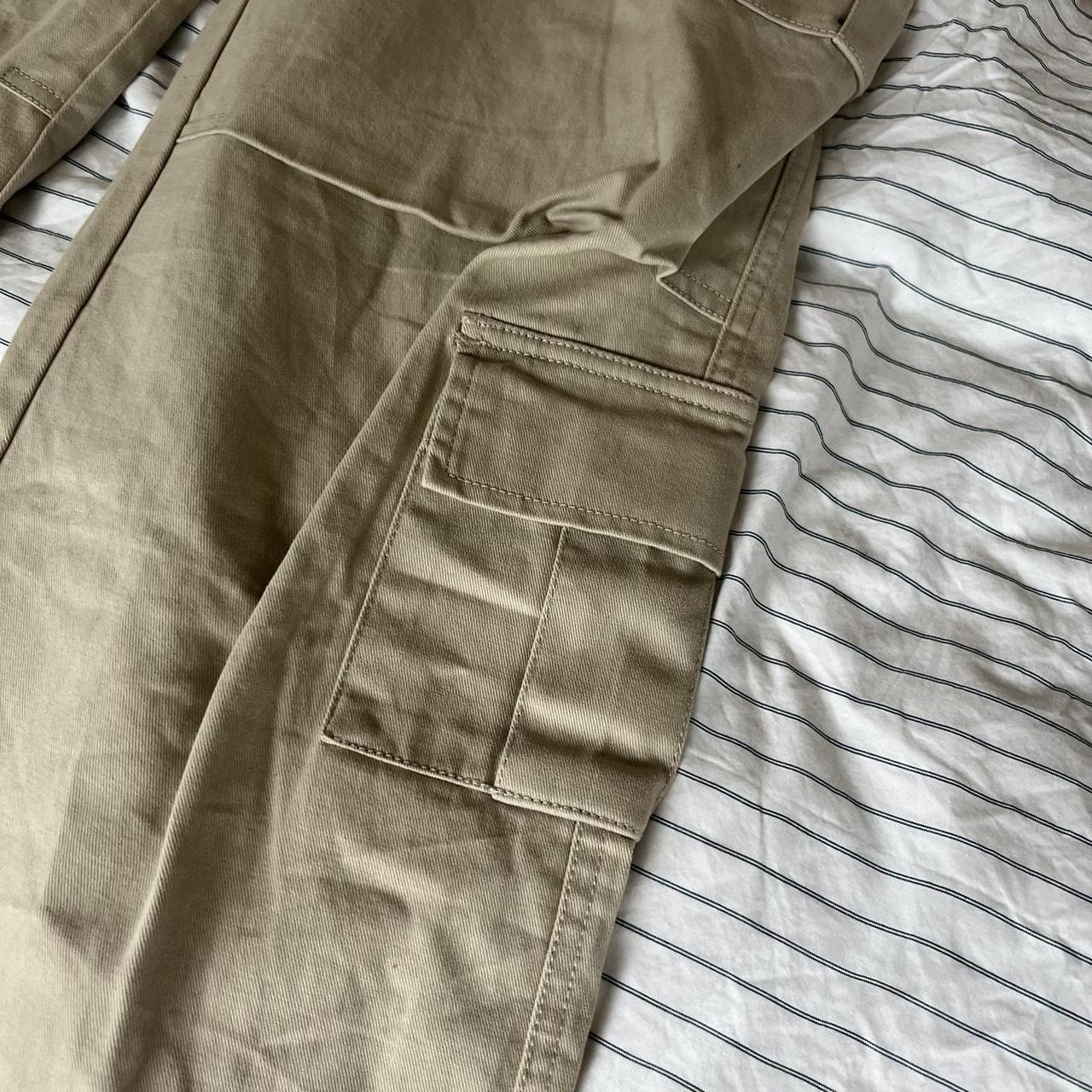 supre cargo pants beige Never worn brand new Size 8 Depop