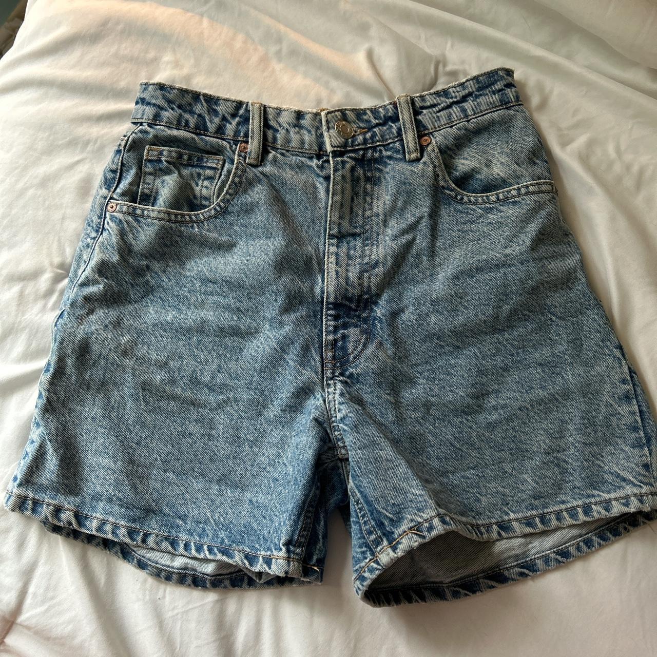 ZARA hi rise denim shorts size EUR 38, USA 6. - Depop