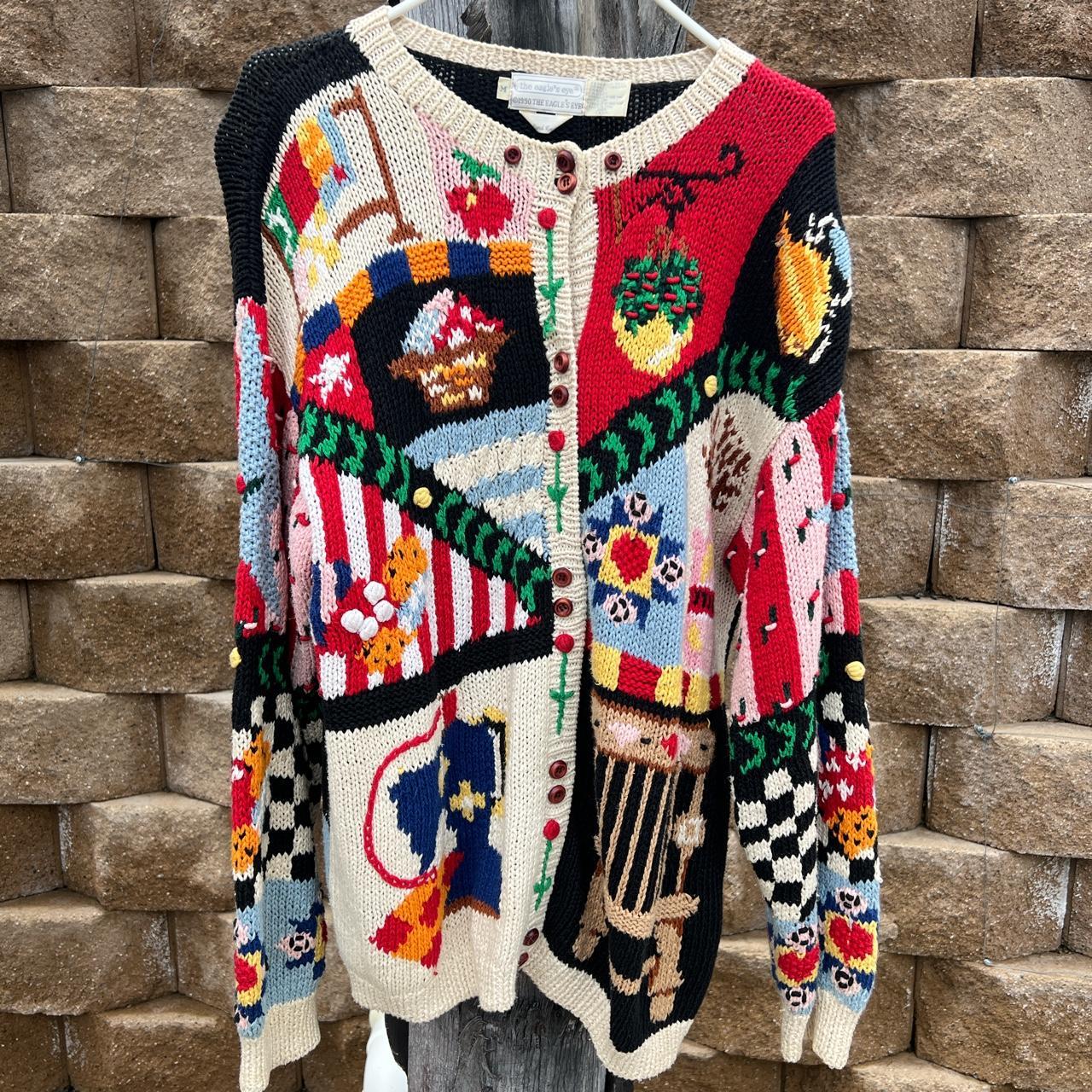 Vintage the eagles eye knitted cardigan , Size medium...