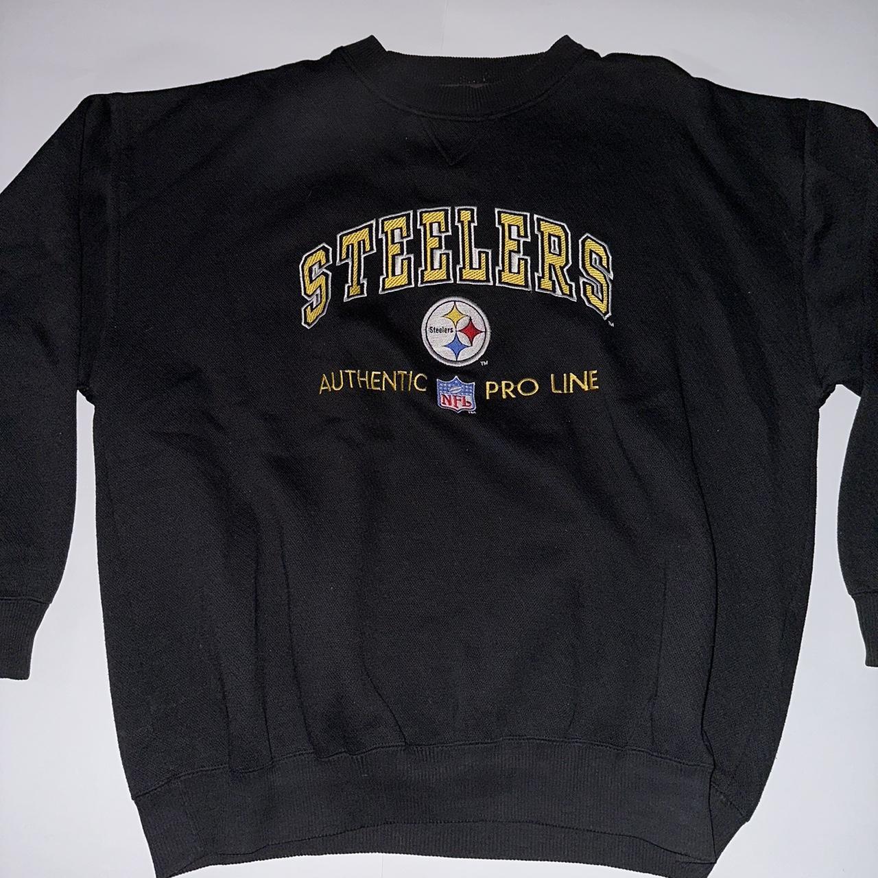 Vintage NFL Pittsburgh Steelers Embroidered Authentic Pro Line Sweatshirt