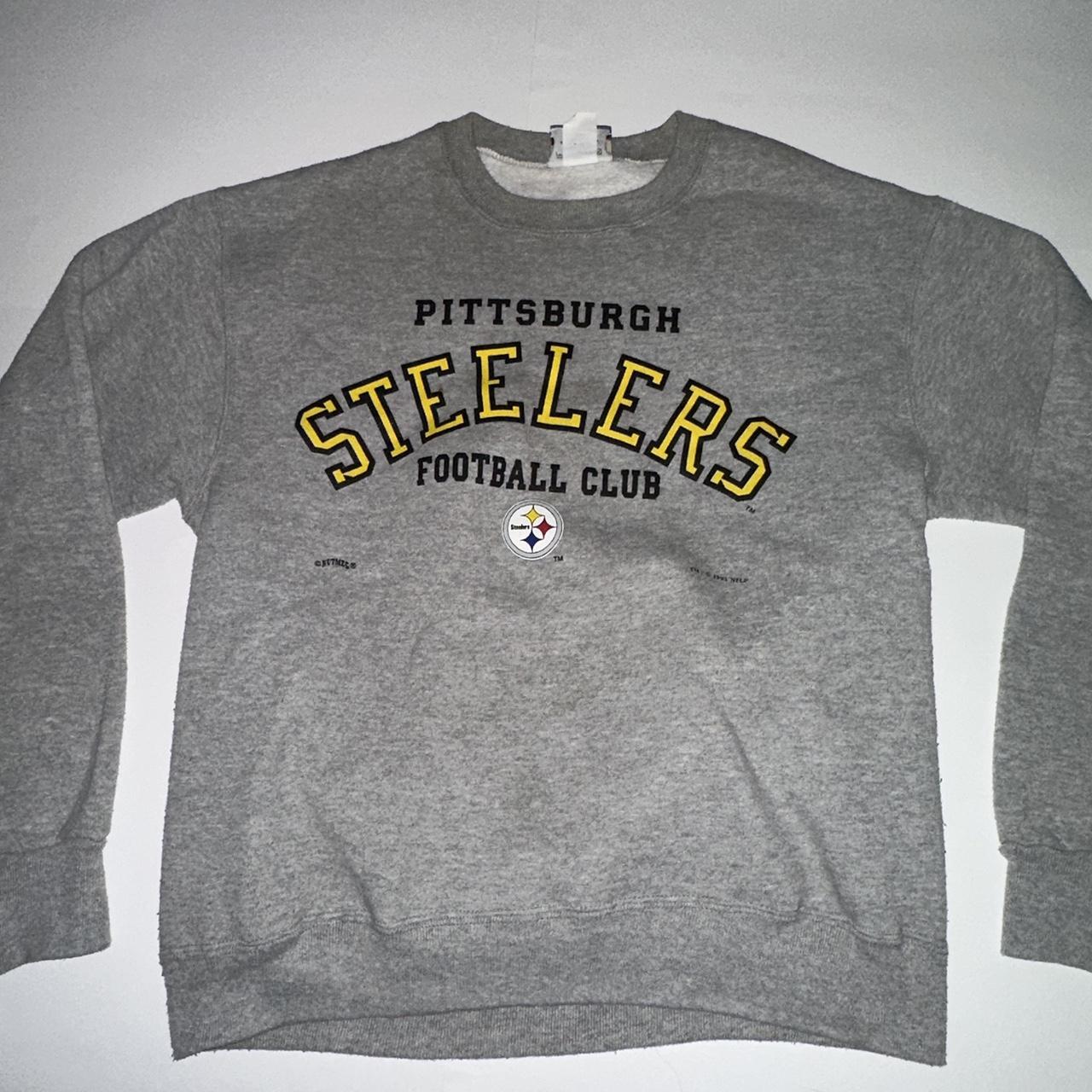 Vintage Lee Sport NFL Pittsburgh Steelers Grey Sweatshirt