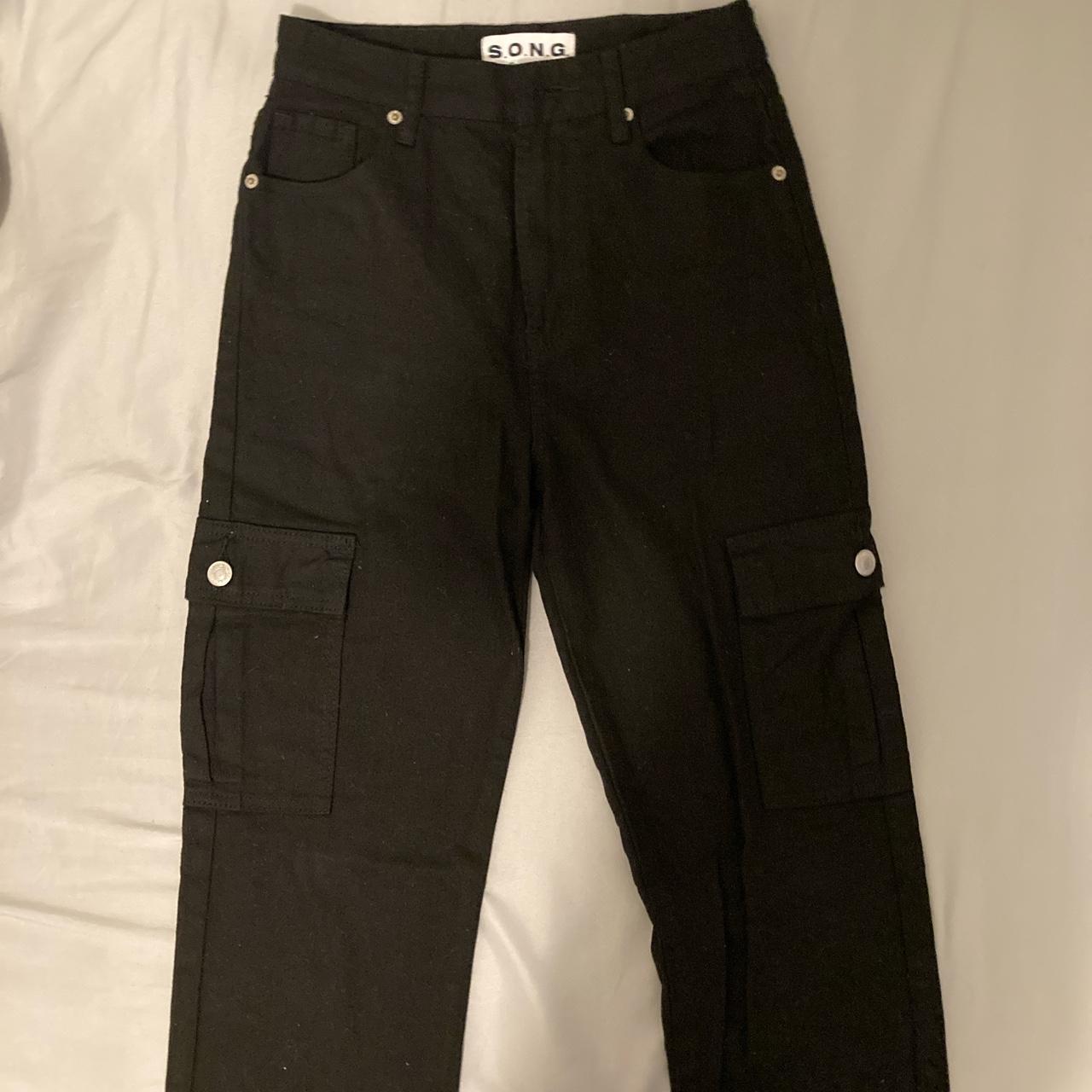 Black Cargo Jeans from marshals worn a few times... - Depop