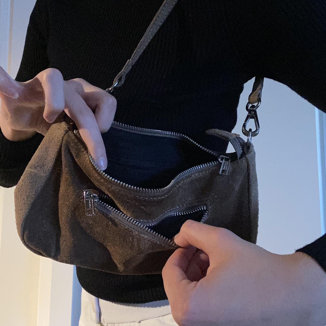 Brandy Melville, corduroy, Brown, baguette bag.... Depop