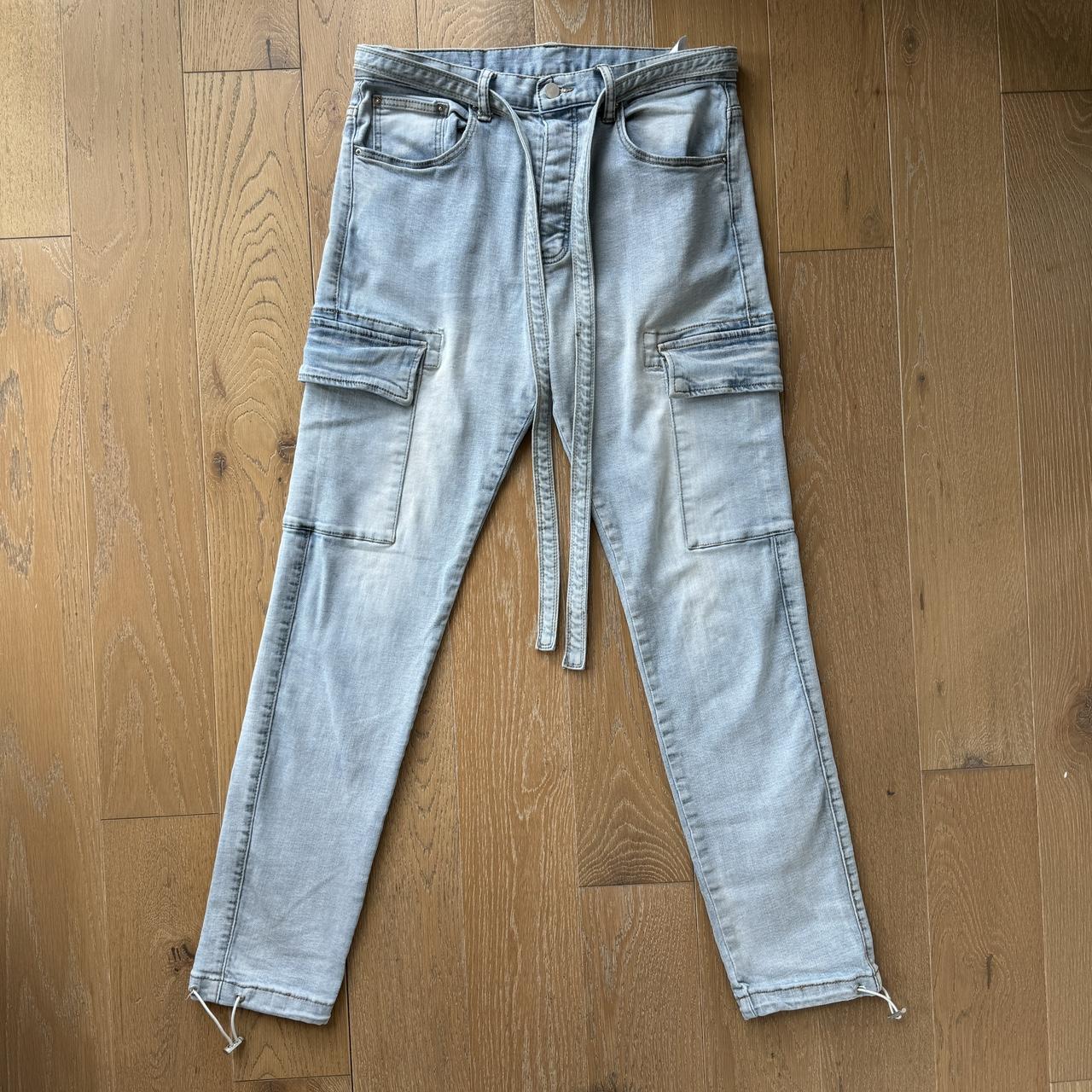 MNML Cargo Jeans - Great Condition, very small... - Depop