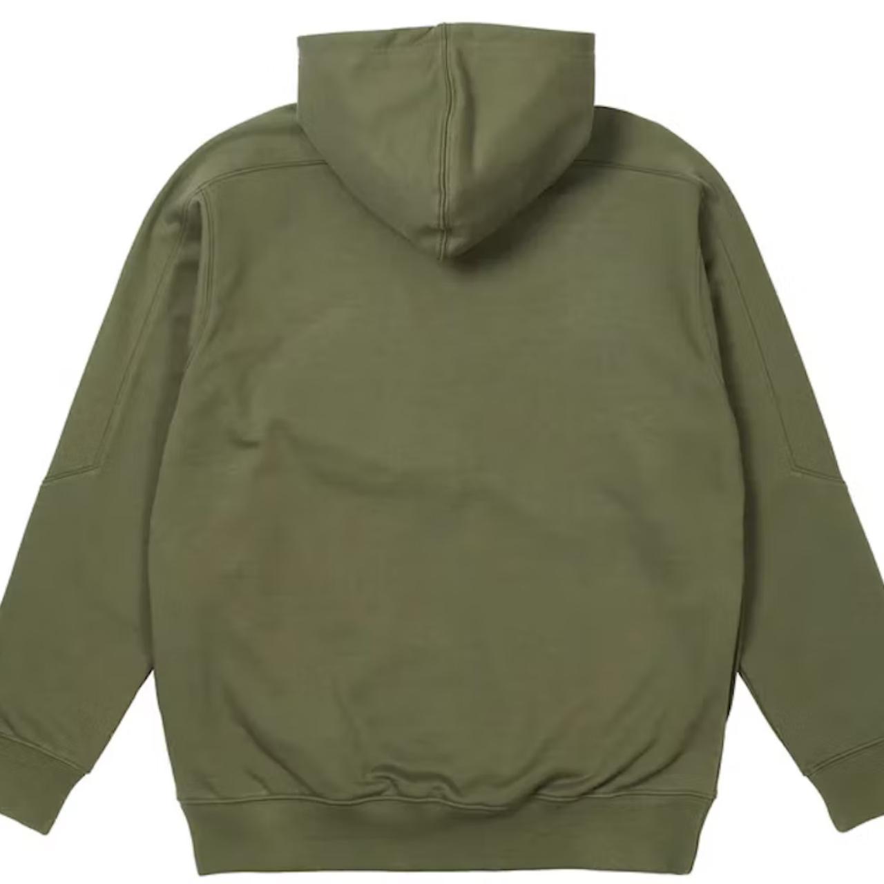 Palace Slant 1/4 Zip Hood - Green - Depop
