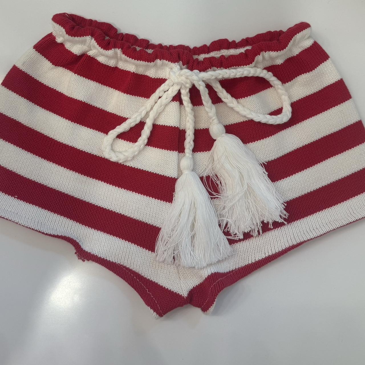 S/M Andi Bagus Malibu cheeky knit shorts (red & | Depop