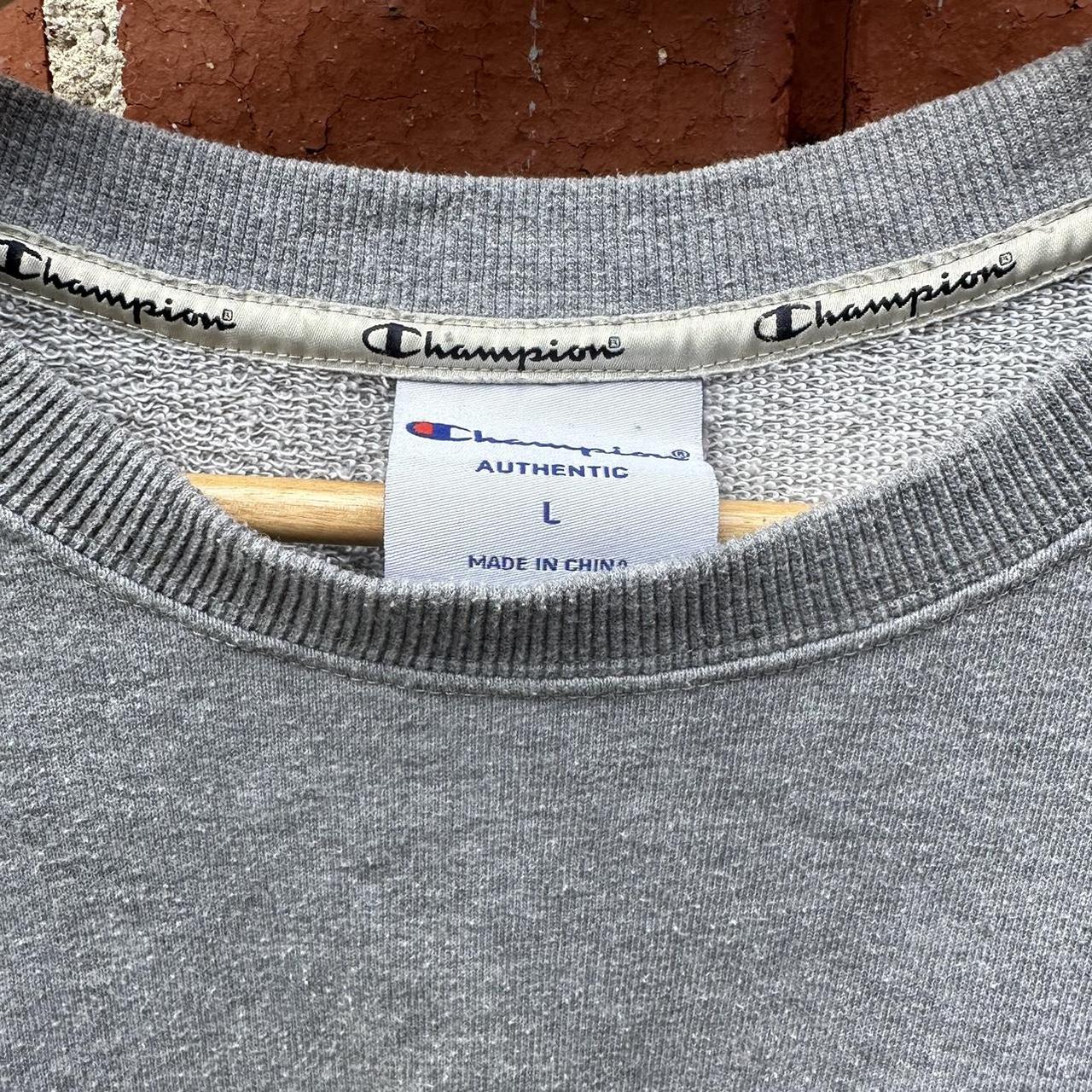CHAMPION- Light grey sweater Size: Large 🌟Instant... - Depop
