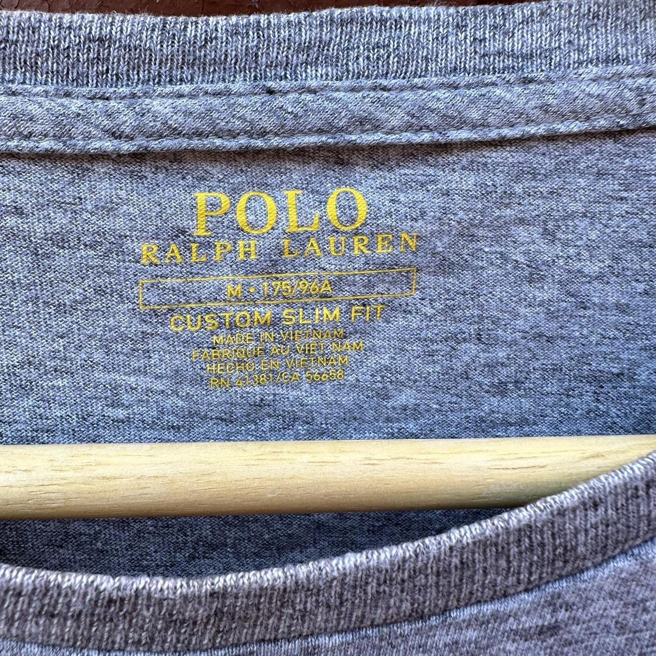 Ralph Lauren- Grey long sleeve T-shirt Size: Medium... - Depop