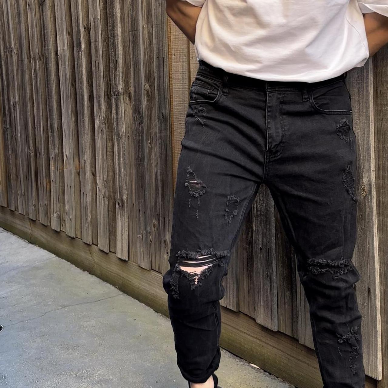 LEE Black/Charcoal Ripped Jeans Size 32 🌟Instant... Depop