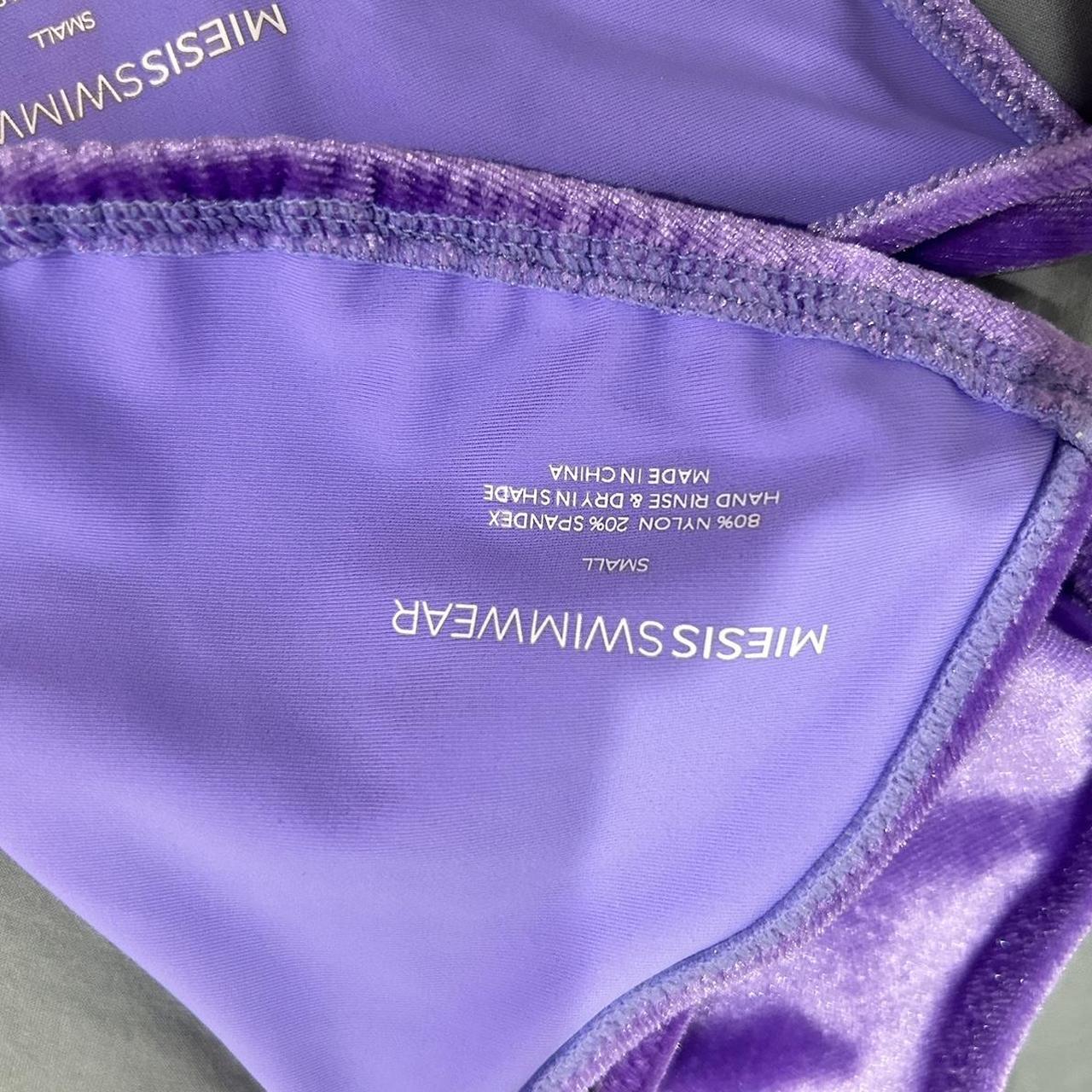 discontinued miesis swim purple velvet bikini... - Depop