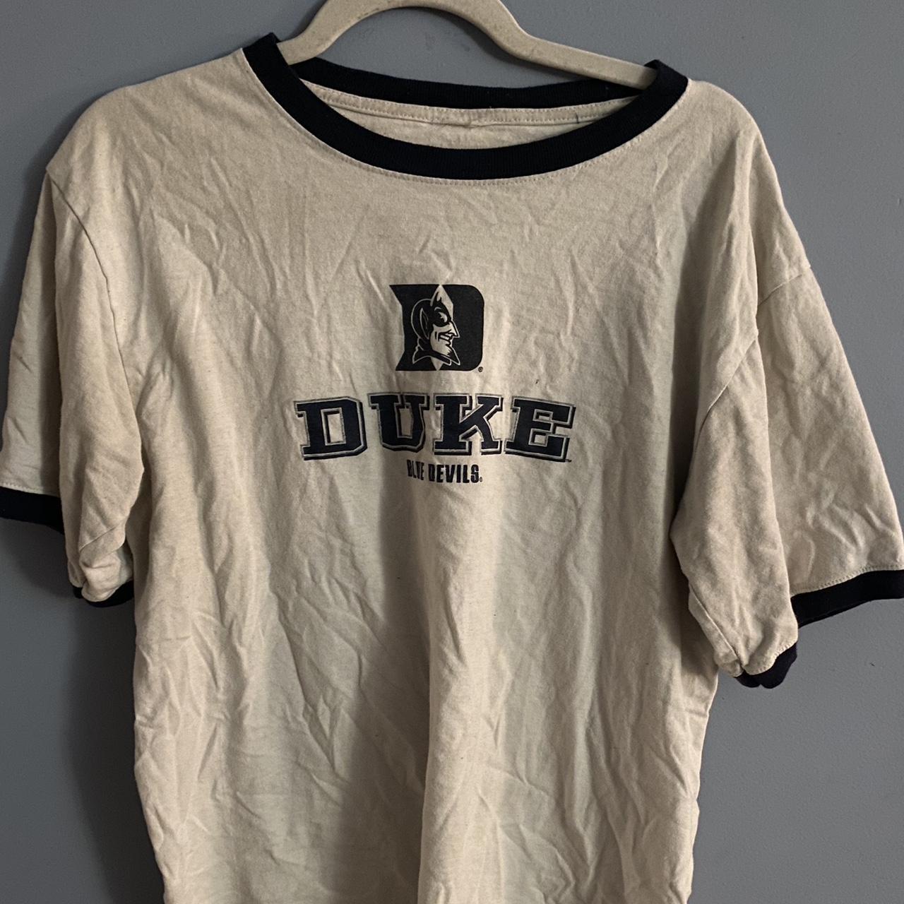 Duke Men's Cream and White T-shirt