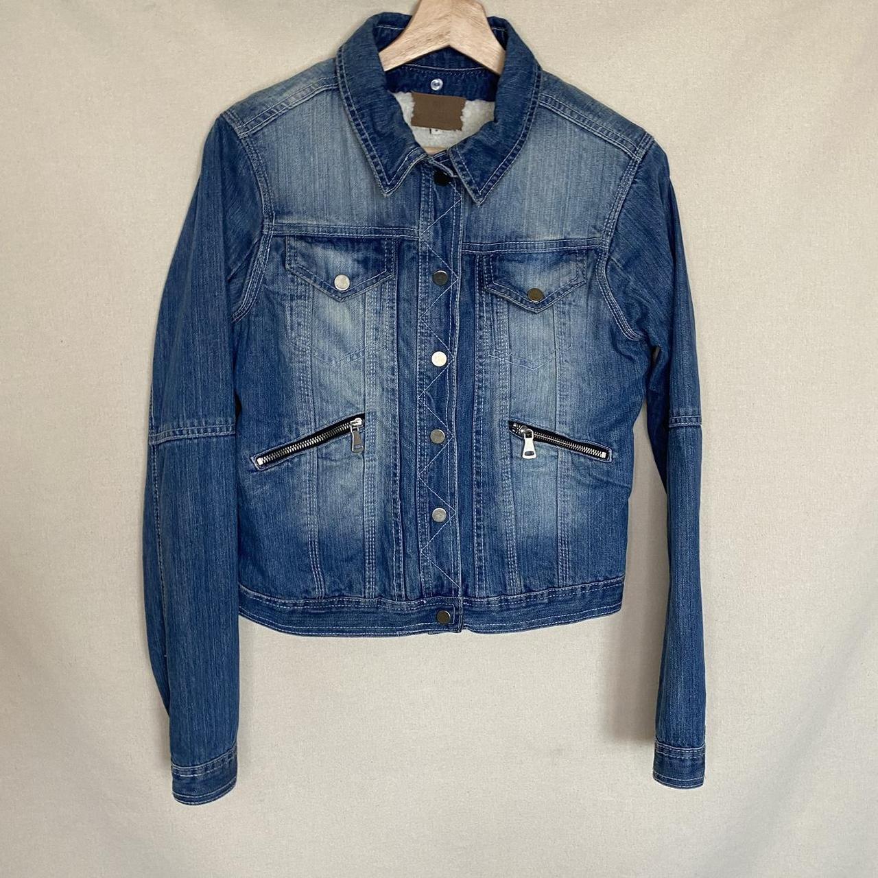 River Island Denim Jacket - full button up with... - Depop