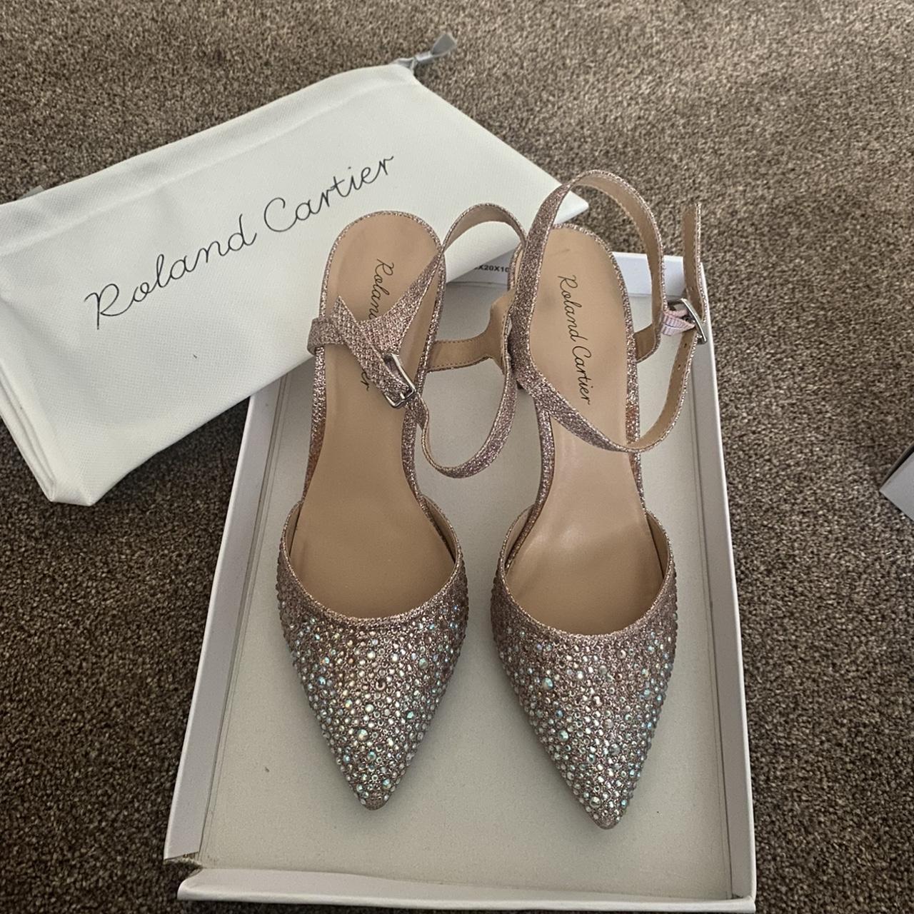 roland cartier silver heels