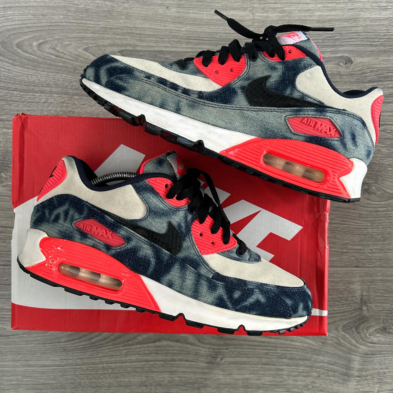 Nike Air Max 90 x Atmos Infrared Bleached Denim 2014. Depop