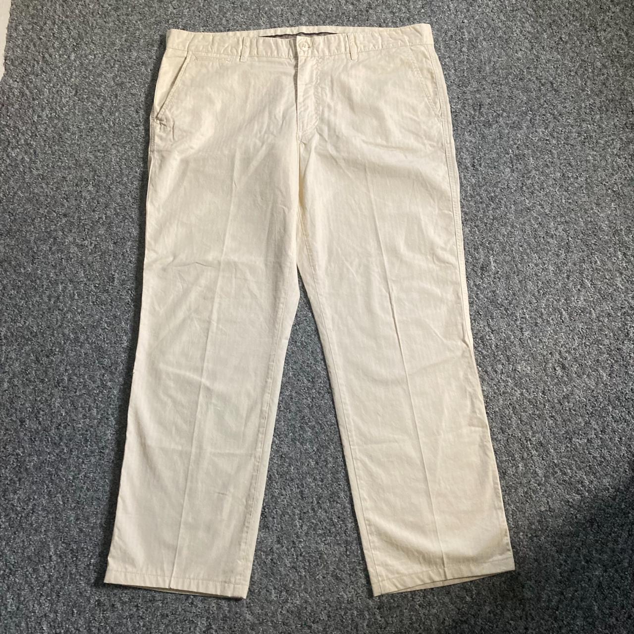 American Vintage Men's Cream Trousers | Depop