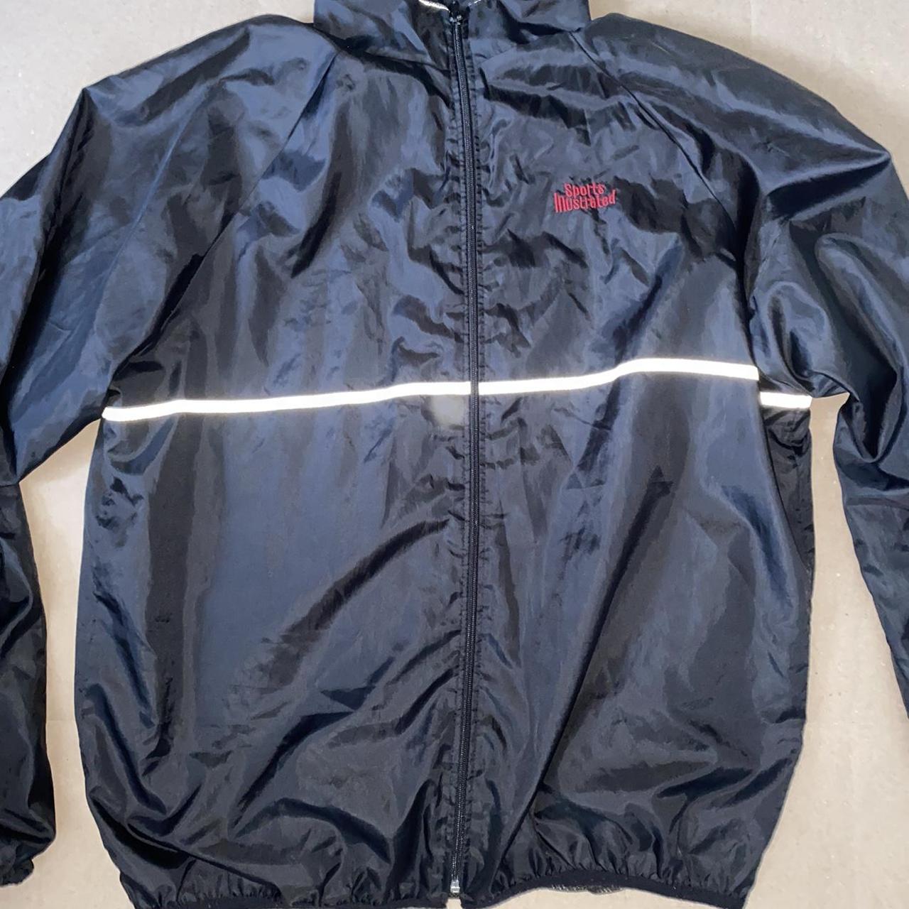 -Sports illustrated windbreaker -3m line across... - Depop