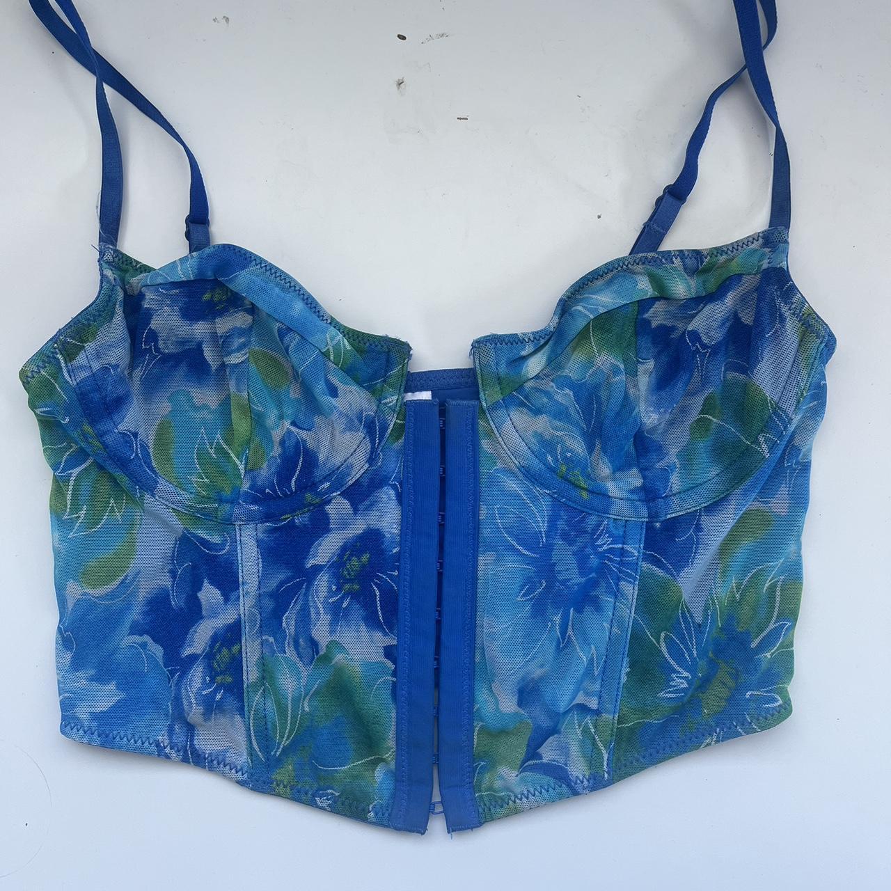 Glassons blue floral corset 🫶 size AU8 but fits... Depop