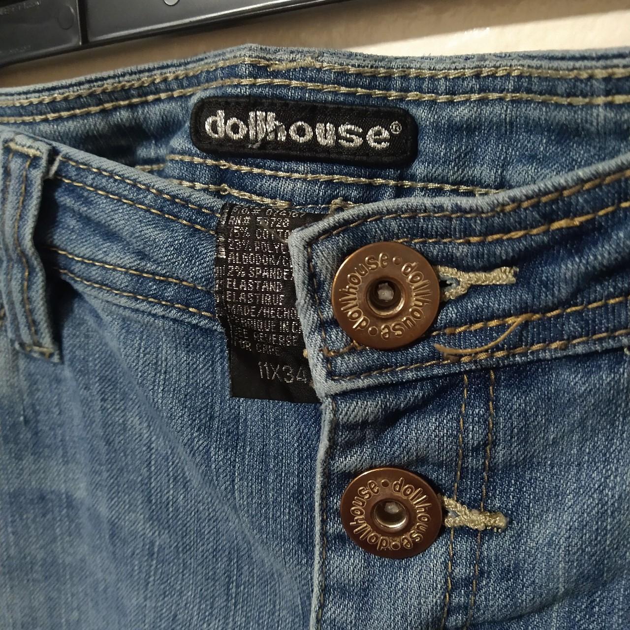 Dollhouse Women's Blue and Navy Jeans Depop