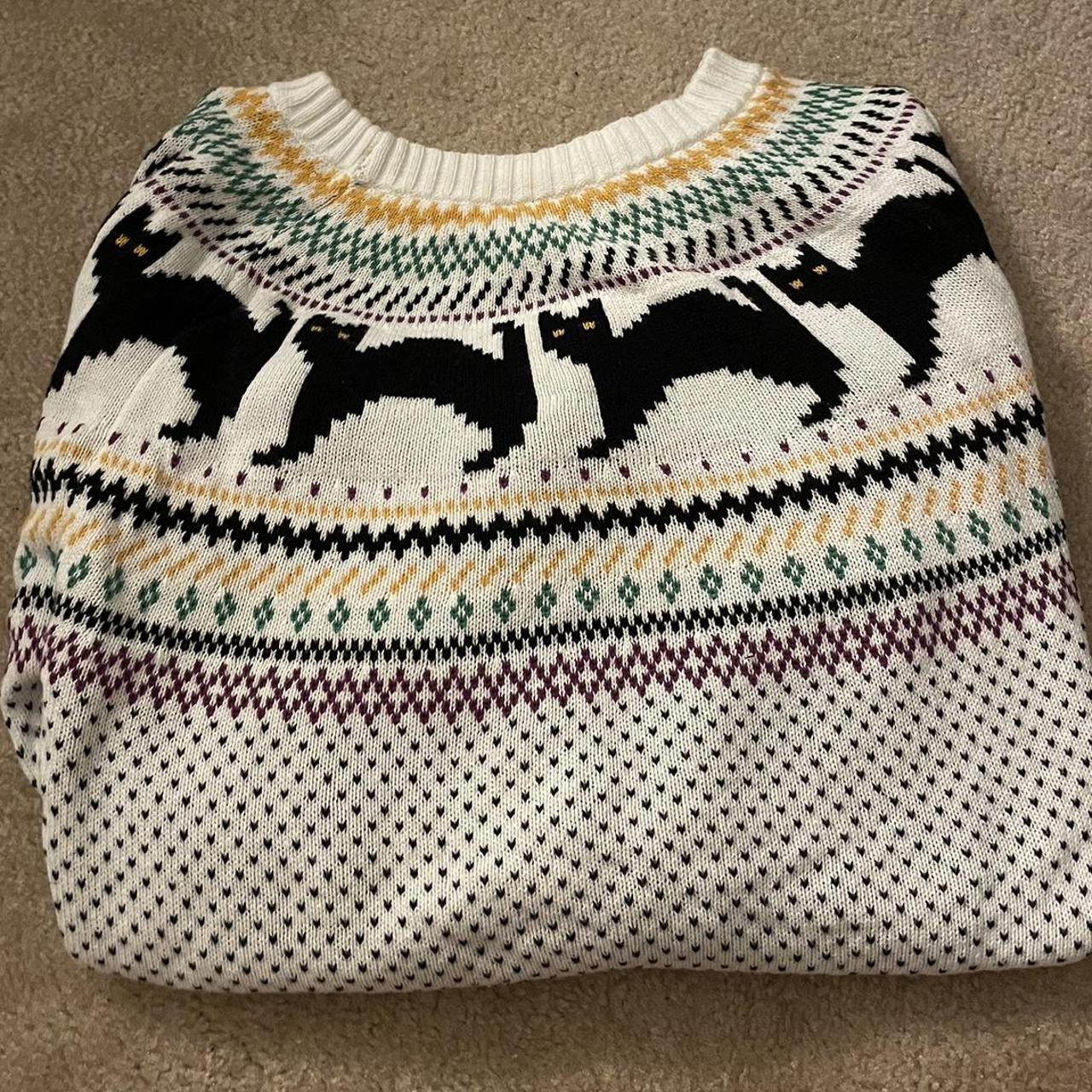 ModCloth black cat Halloween sweater. In great... Depop