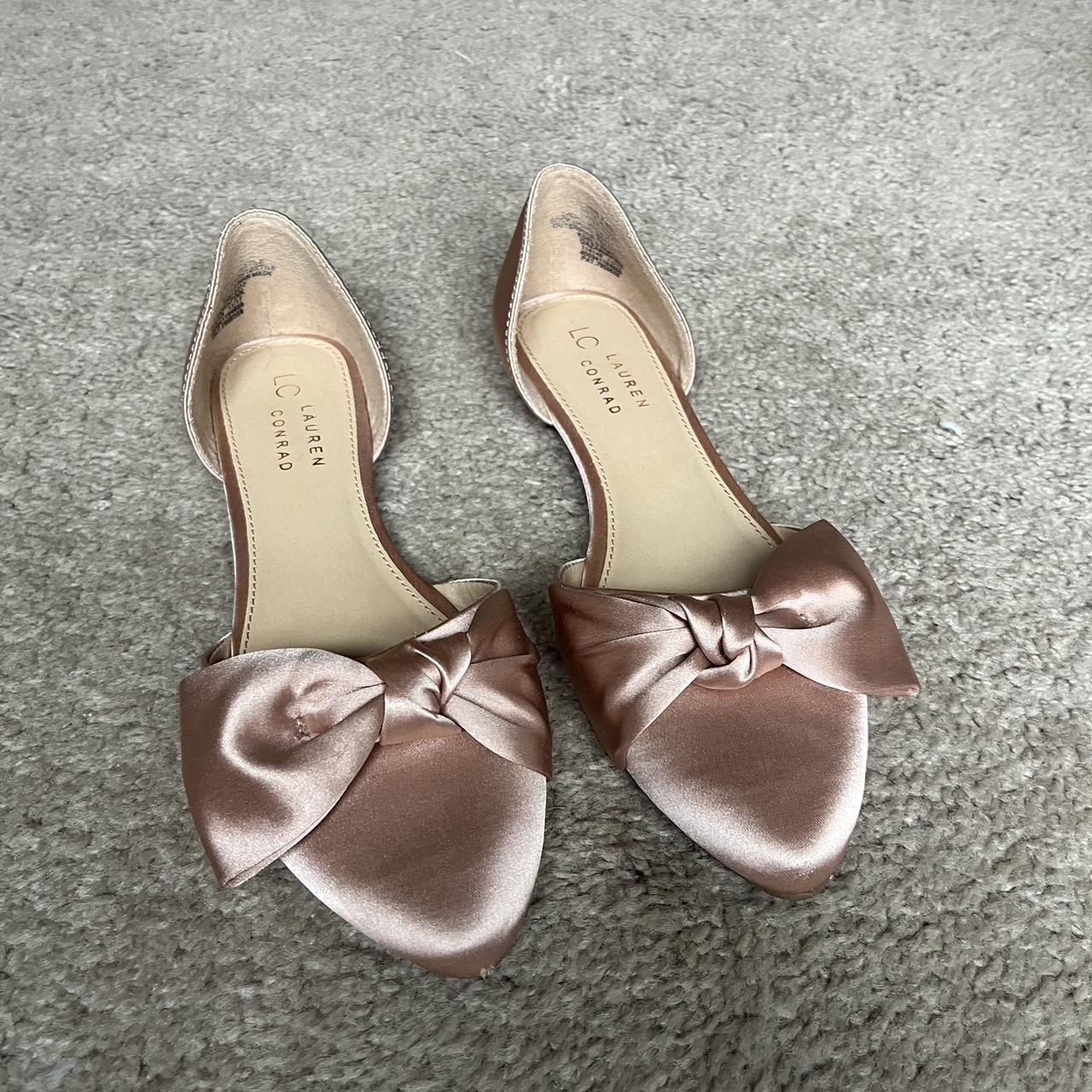 Light pink satin Lauren Conrad Shoes Size 7 worn. Depop