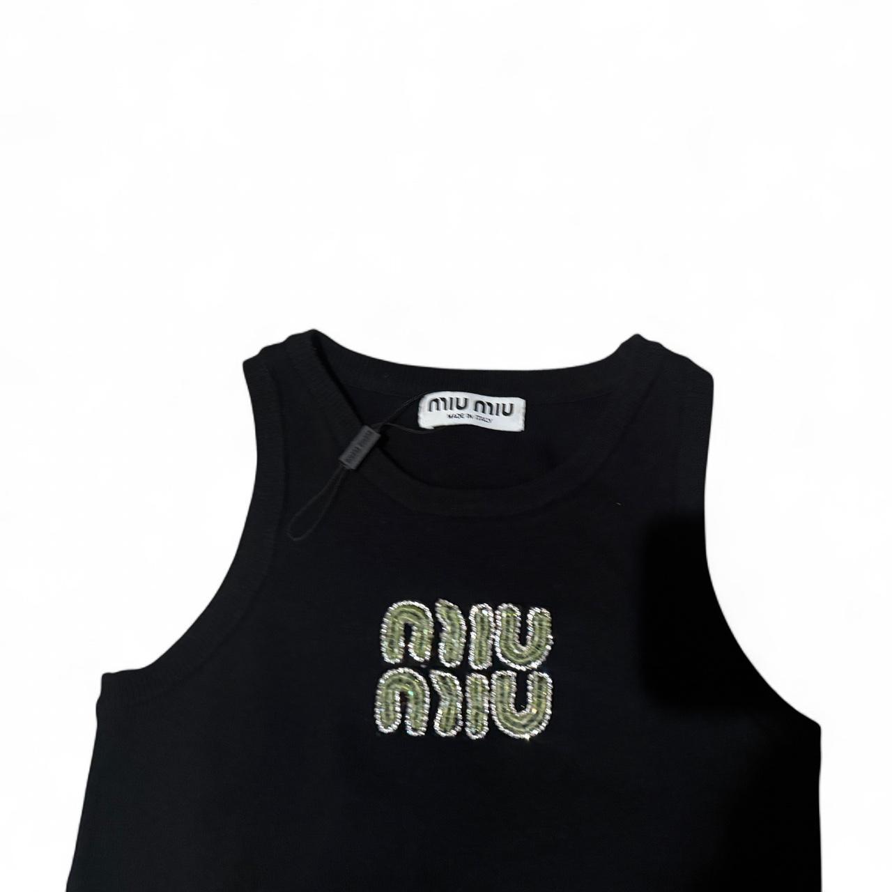 Miu Miu Women's Tank top - Black - S – miu miu kn… - image 2