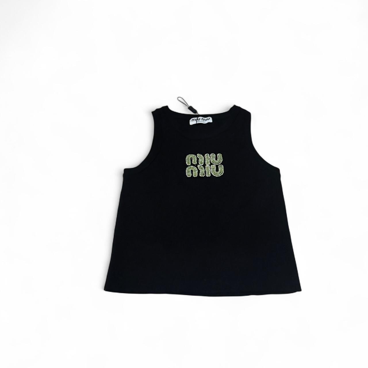 Miu Miu Women's Tank top - Black - S – miu miu kn… - image 1