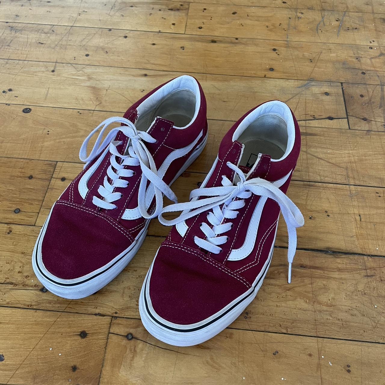 Burgundy vans mens best sale