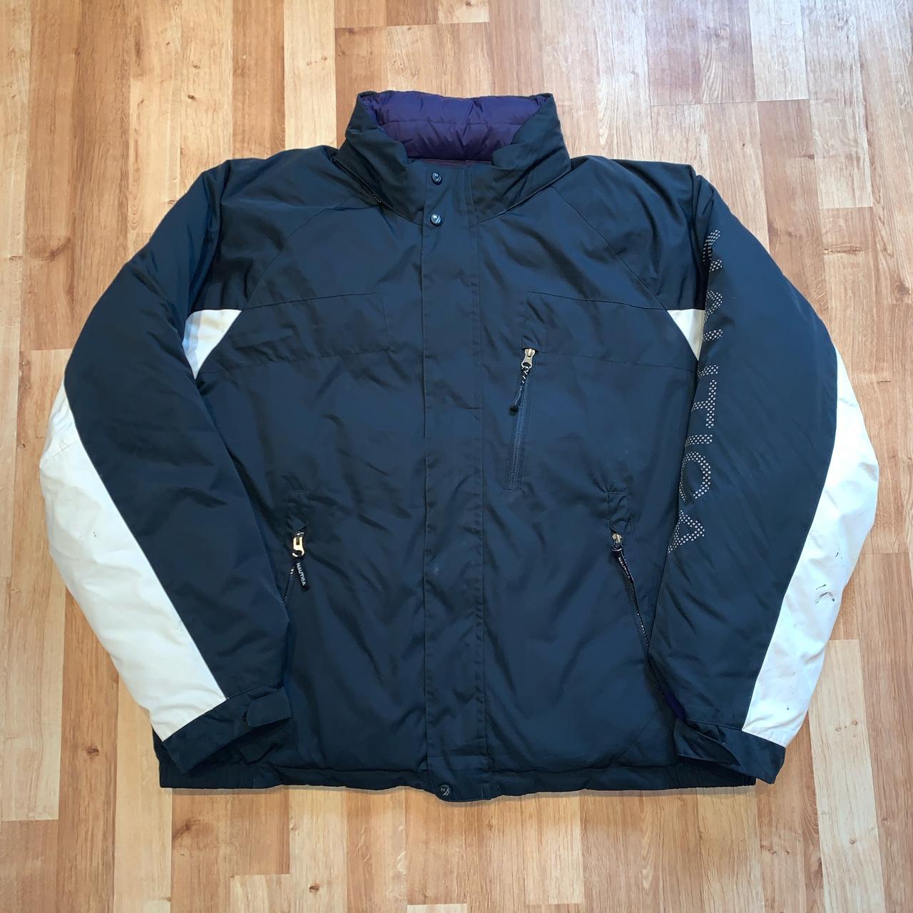 Nautica Reversible Puffer Jacket Purple One... - Depop