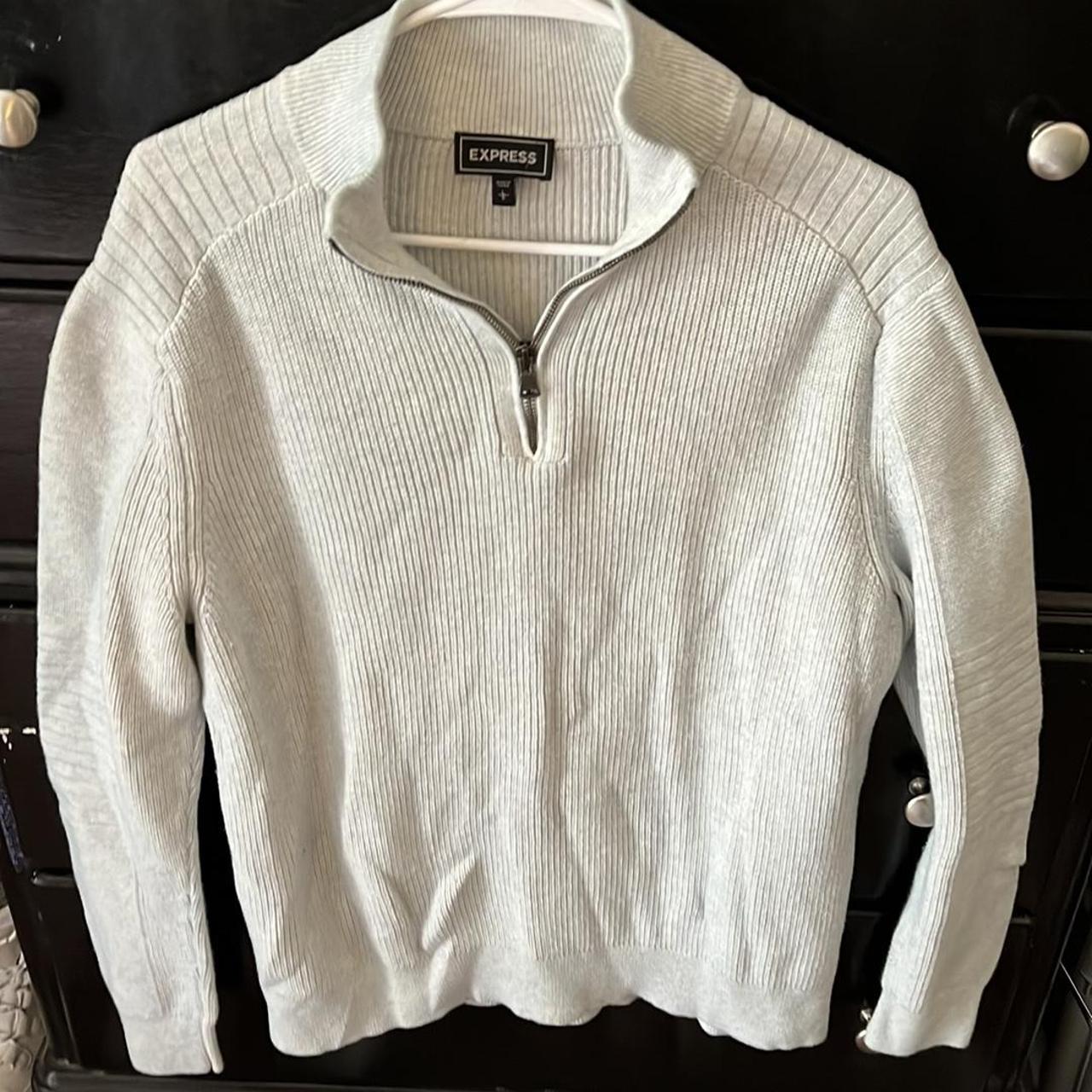 Express Men's Grey Coat Depop