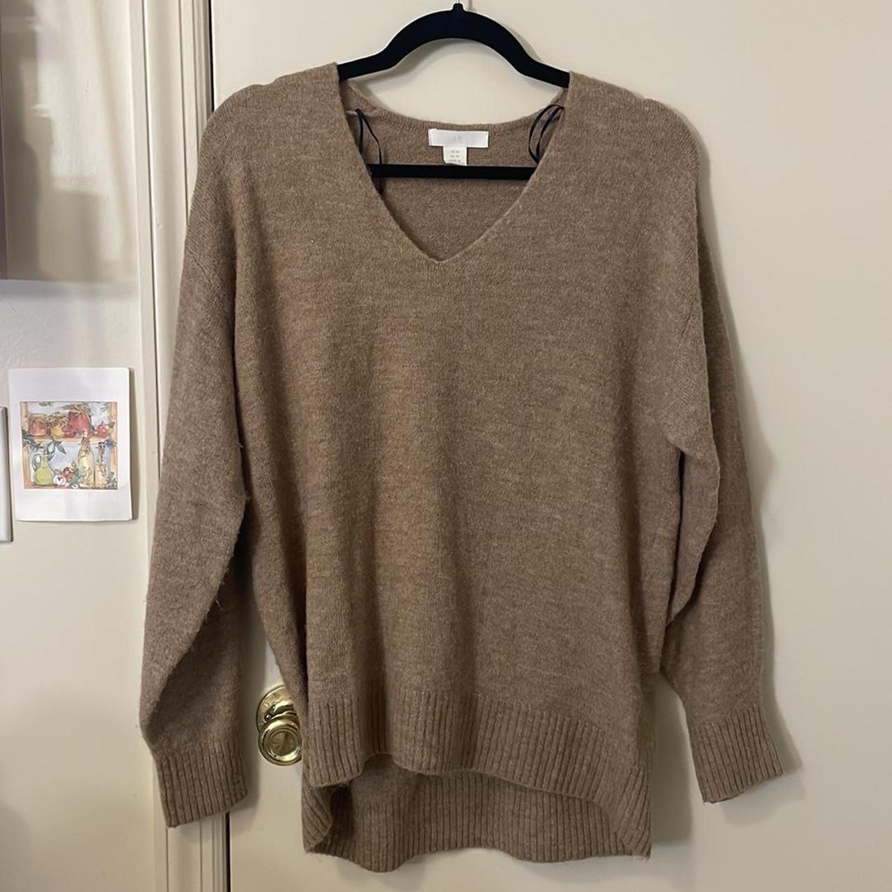 H&M v neck sweater Worn once. Size xs. Super soft.... - Depop