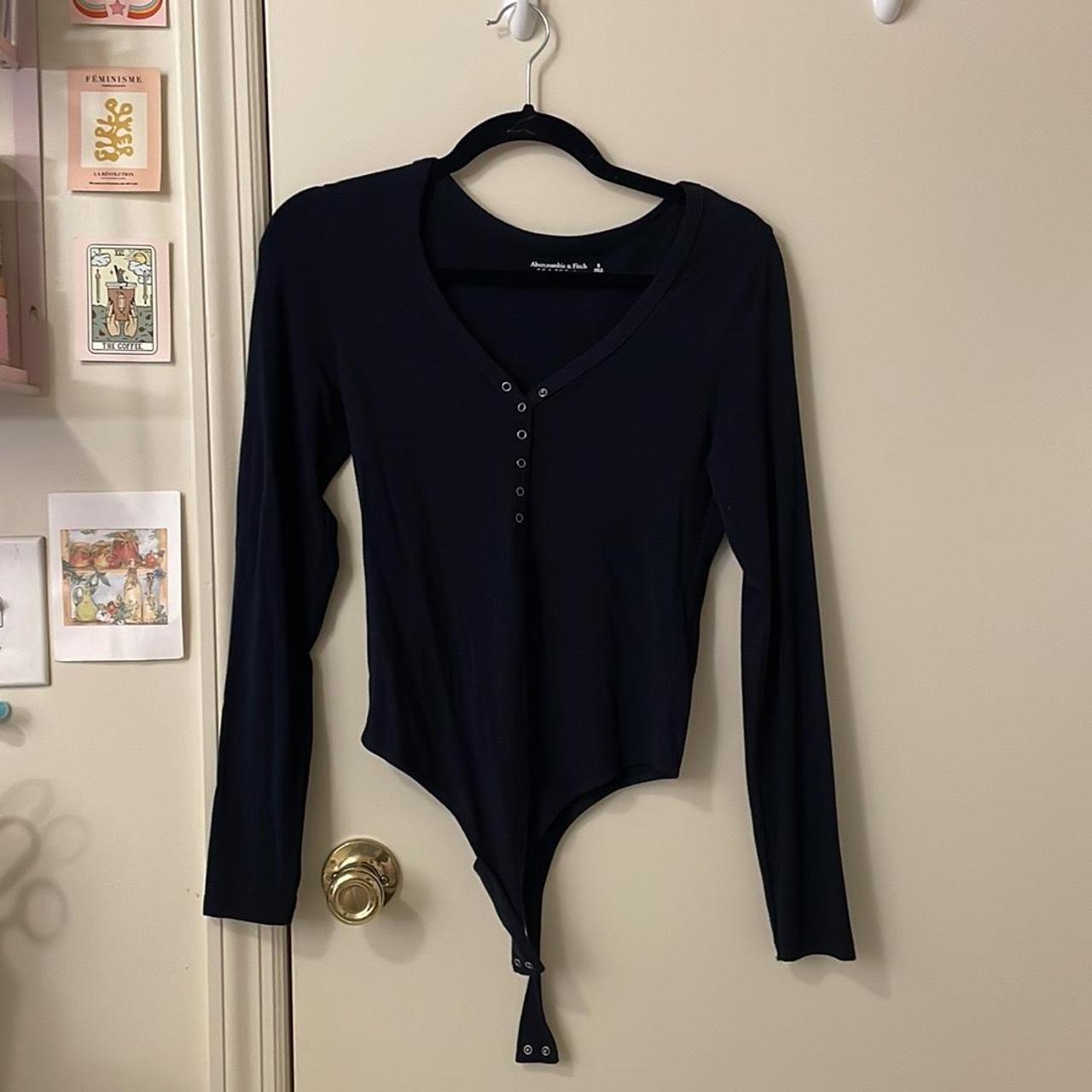 Abercrombie and Fitch Long-Sleeve Luxe Cozy Henley... - Depop