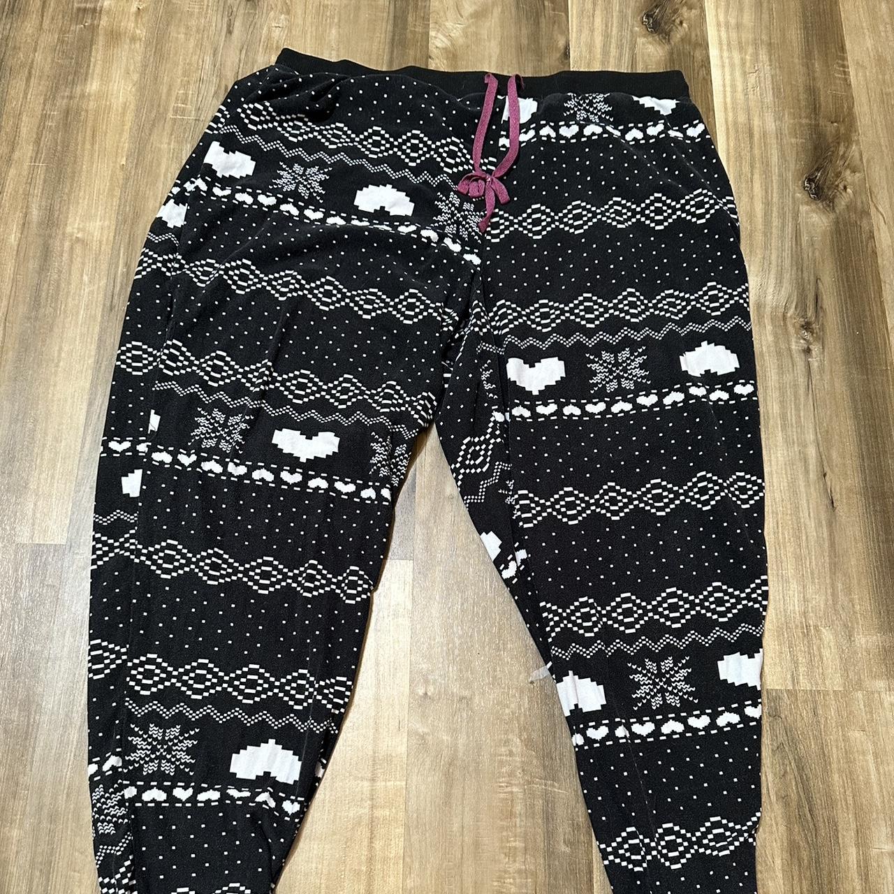 Black and white pajama pants, light material that’s... Depop