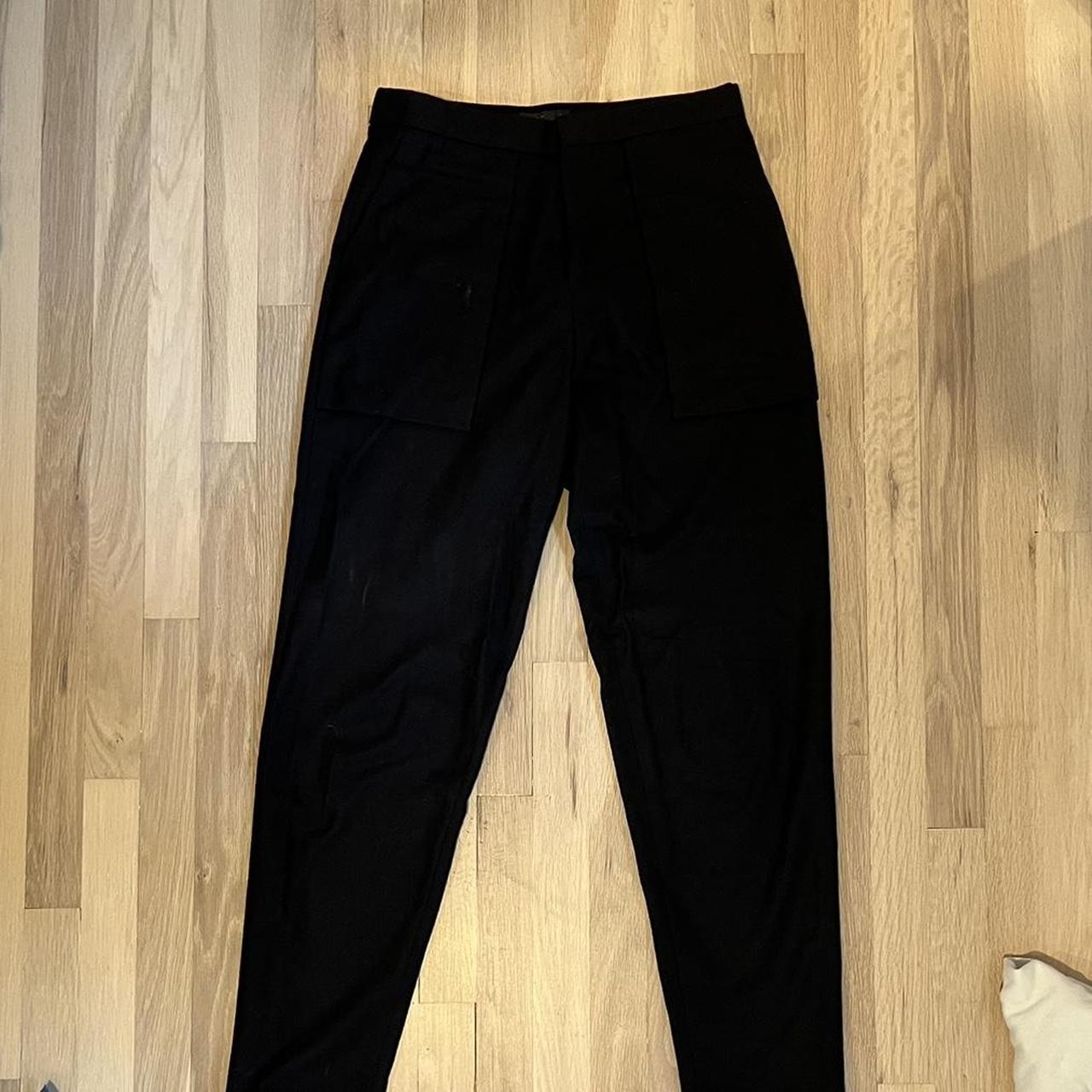 Cos Slacks with pop out pockets in black 30 x... - Depop