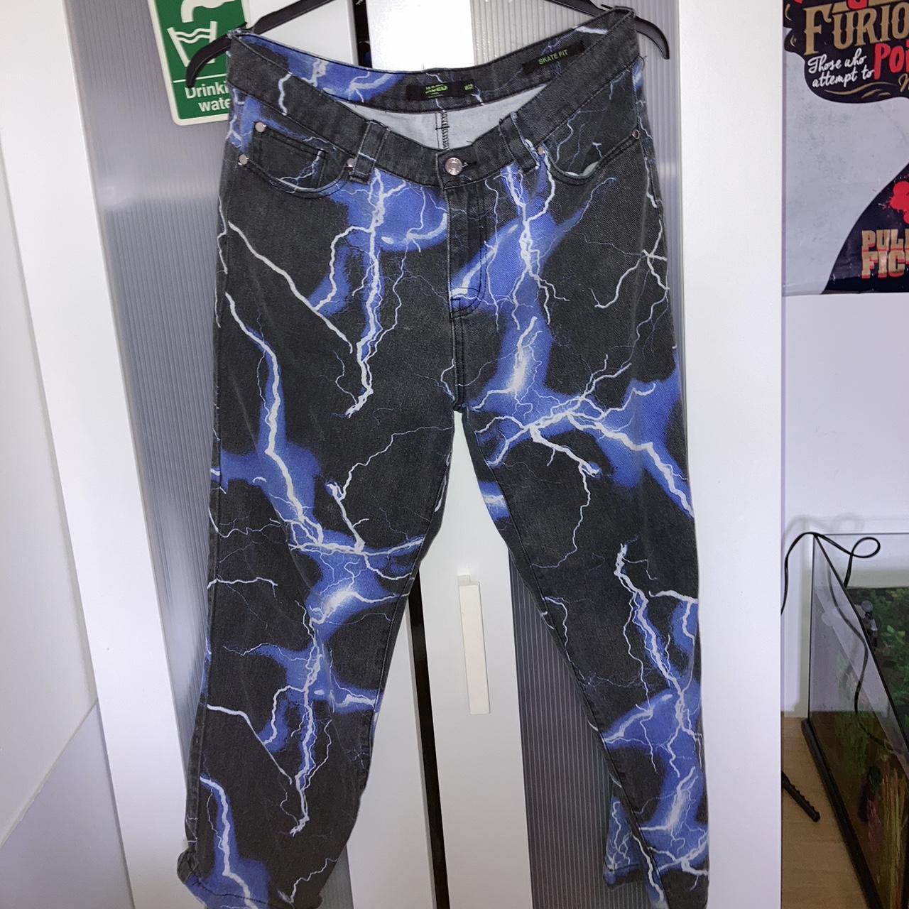 jaded london blue lightning jeans , w32, baggy fit...