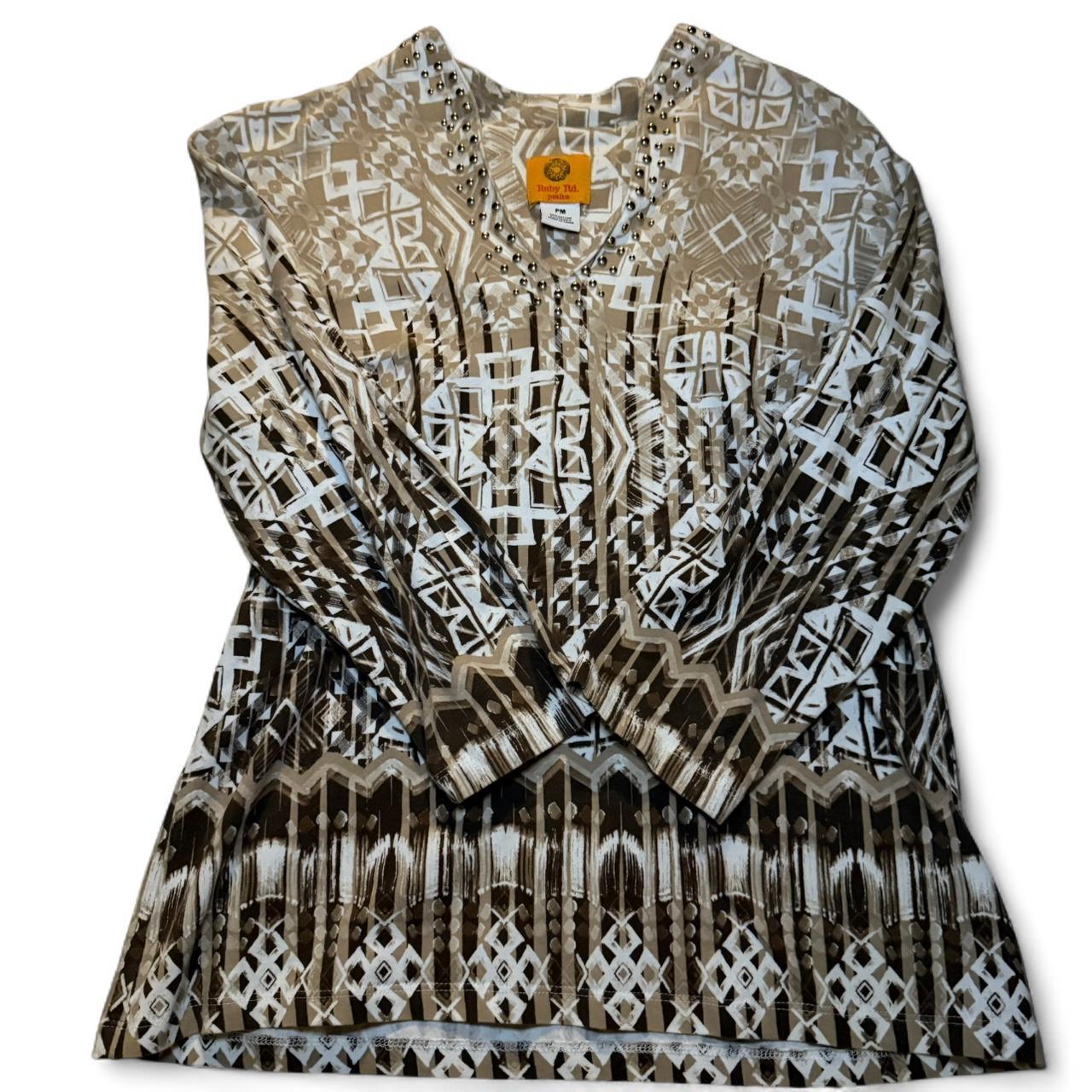 Ruby Rd. Women's Blouse - Brown/Multi - M – Ruby … - image 1