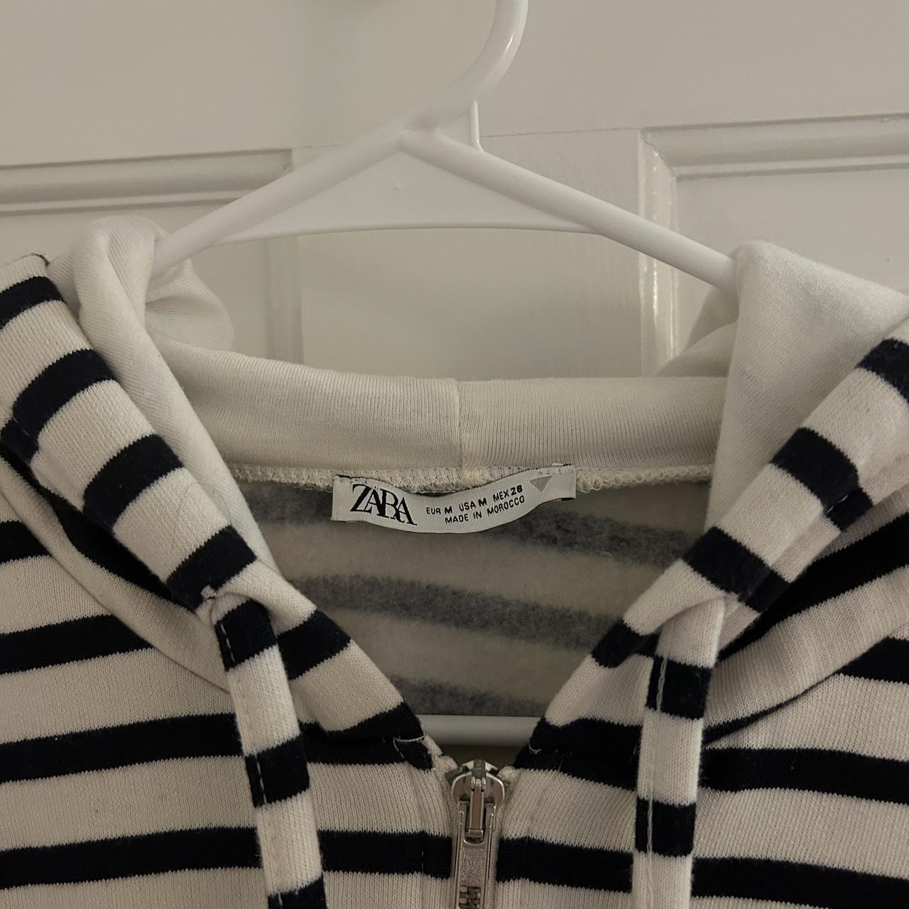 ★ZARA★ STRIPED HOODIE STRIPED HOODED SWEATSHIRT - Red | ZARA United States