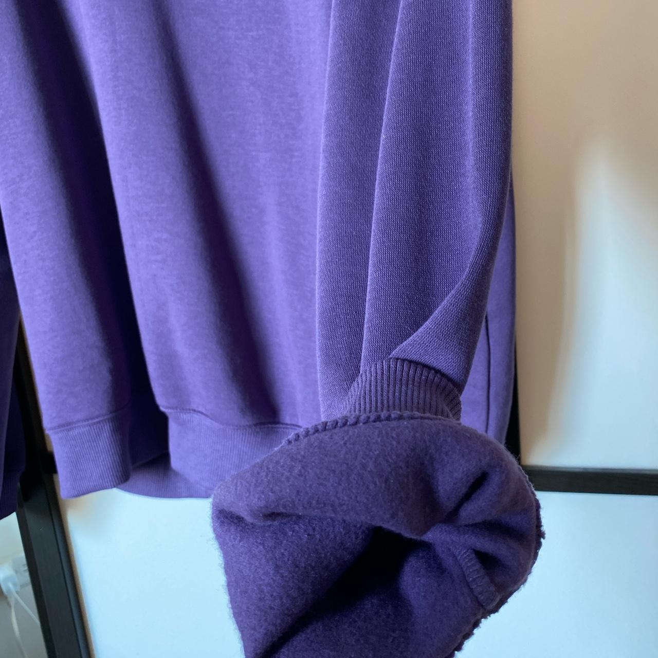 Purple/red, velvet, knit H&M jumper/sweatshirt - Depop