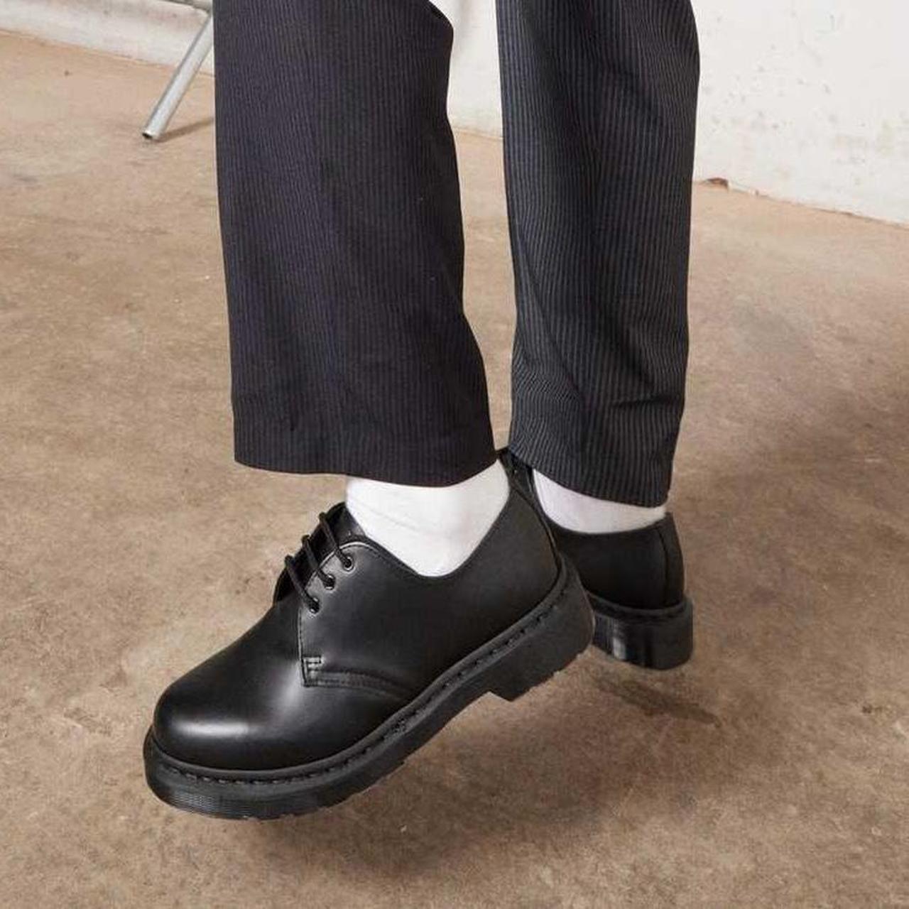 Dr. Martens　1461 mono Dr Martens Unisex-Adult Monochrome 1461 Black Lace Up