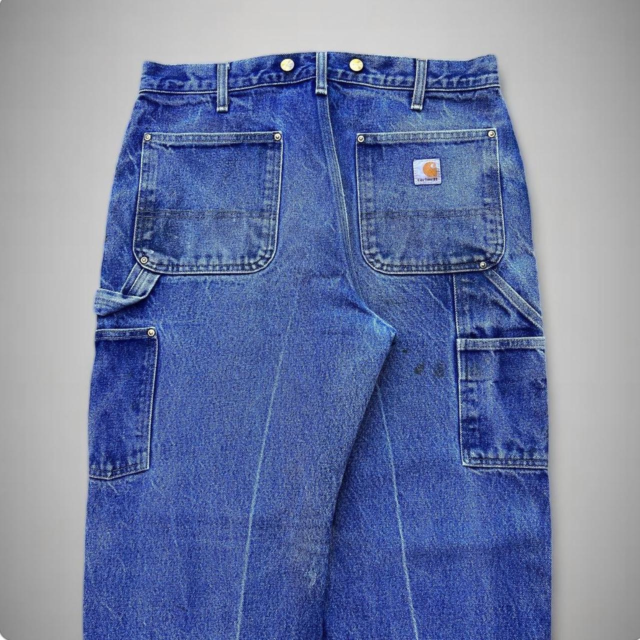 【CARHARTT】DOUBLE KNEE DENIM JEANS Spodnie Carhartt WIP Double Knee - niebieski (blue)